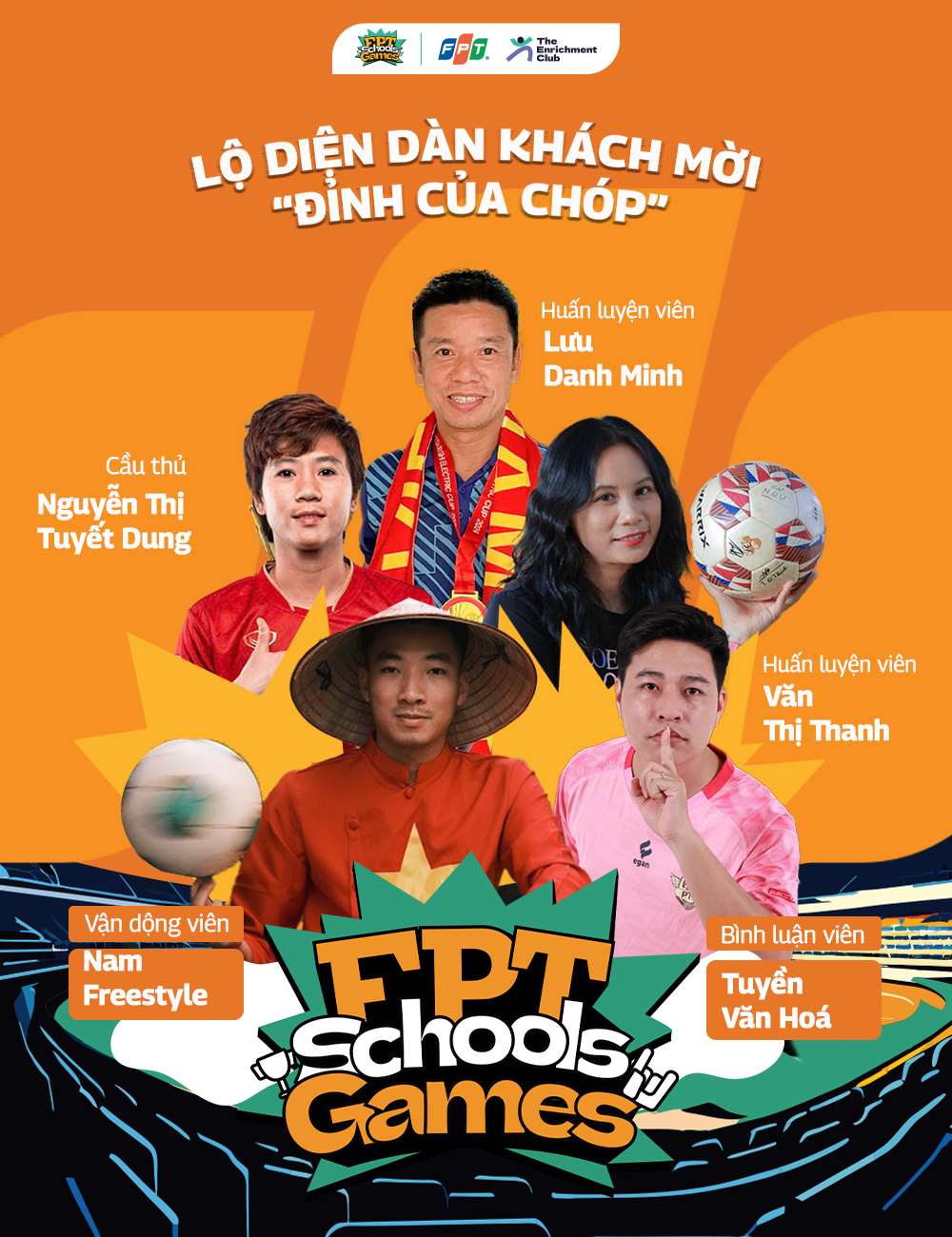 Lộ diện dàn khách mời đặc biệt khuấy động sân cỏ FPT Schools Games 2025 - FPT Education Lộ diện dàn khách mời đặc biệt khuấy động sân cỏ FPT Schools Games 2025 | FPT Schools