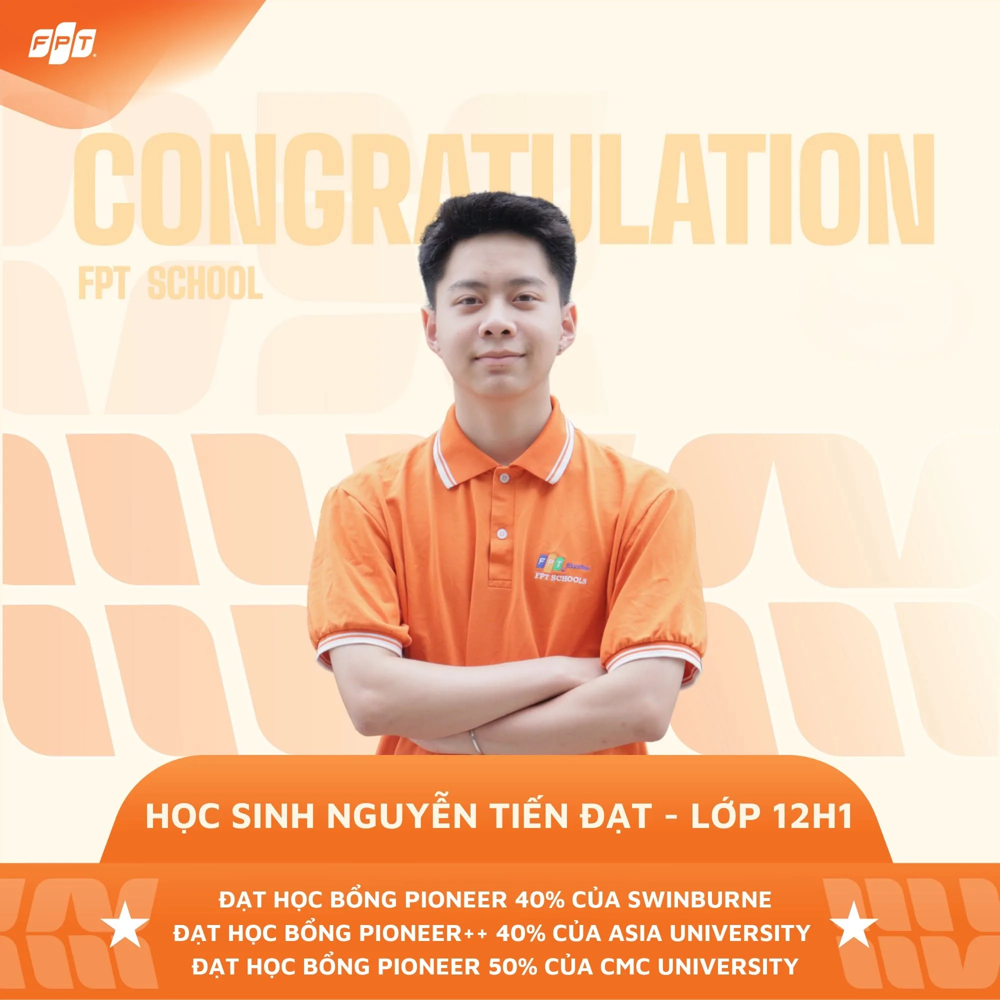 Nguyễn Tiến Đạt – học sinh FPT School Bắc Ninh nhận 3 học bổng quốc tế danh giá | FPT Schools