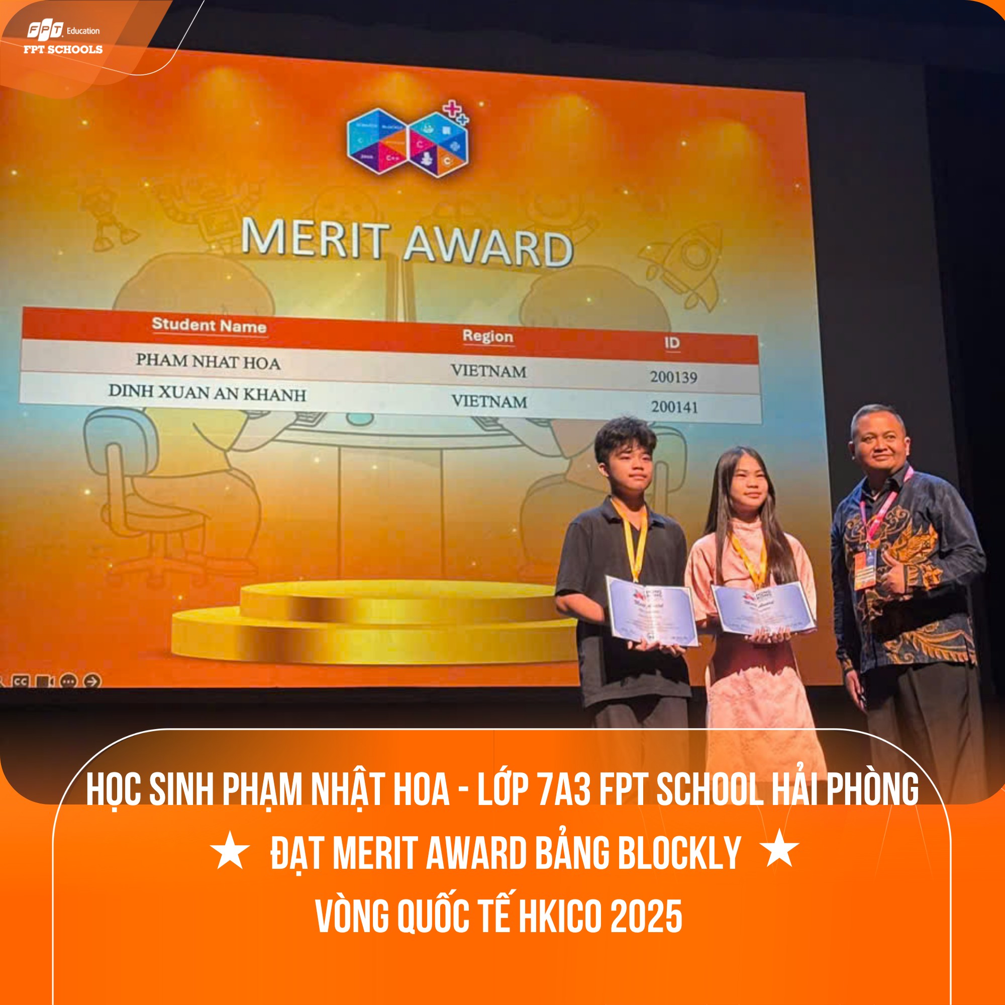 Học sinh FPT School Hải Phòng xuất sắc đạt thành tích cao tại vòng quốc tế HKICO 2025