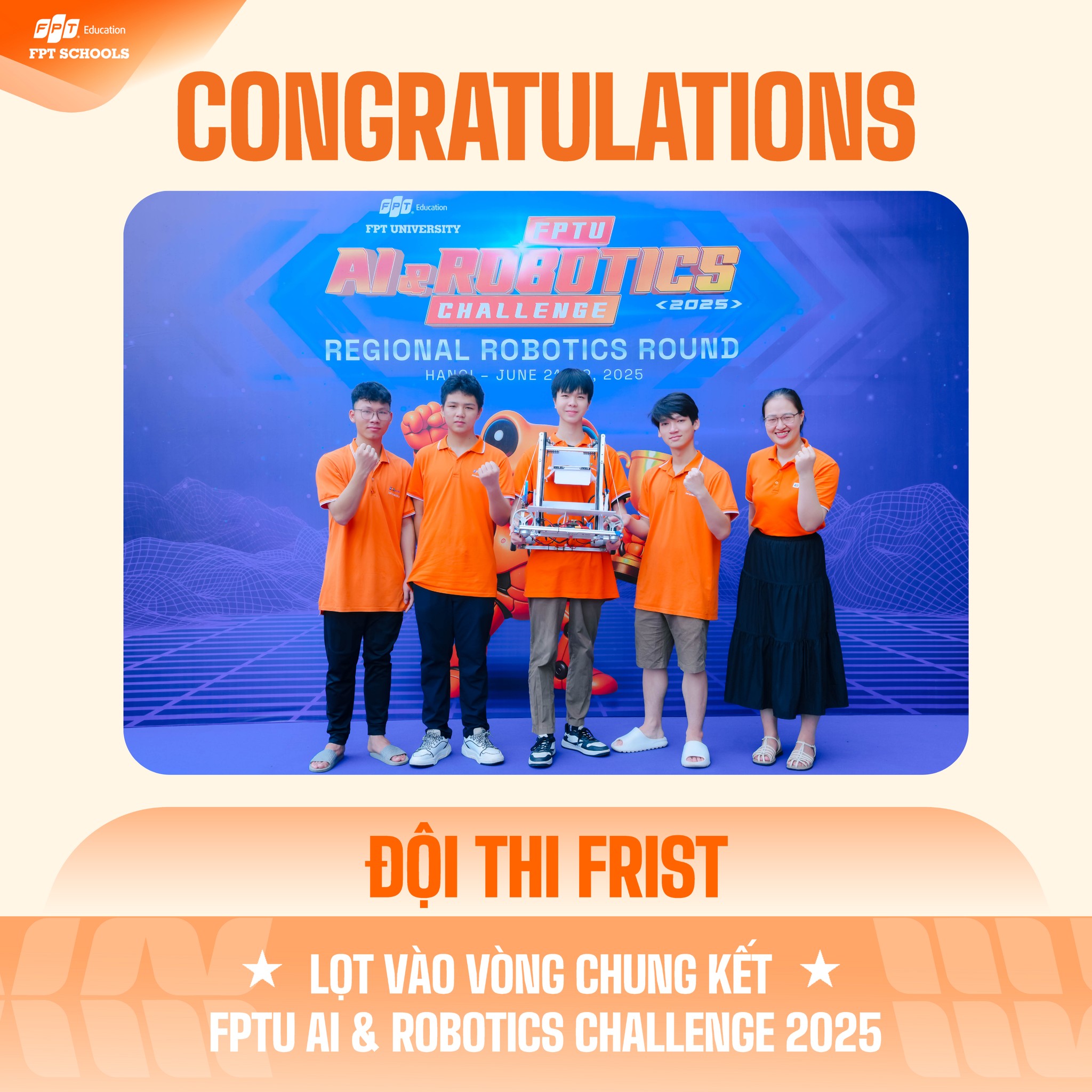 Học sinh Trường THPT FPT Hà Nội ghi dấu ấn tại FPTU AI & Robotics Challenge 2025