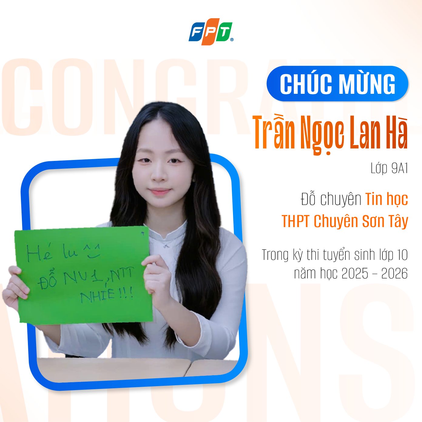 11 học sinh FPT Schools Cầu Giấy xuất sắc đỗ vào các trường chuyên danh tiếng Thủ đô - FPT Education 11 học sinh FPT Schools Cầu Giấy xuất sắc đỗ vào các trường chuyên danh tiếng Thủ đô