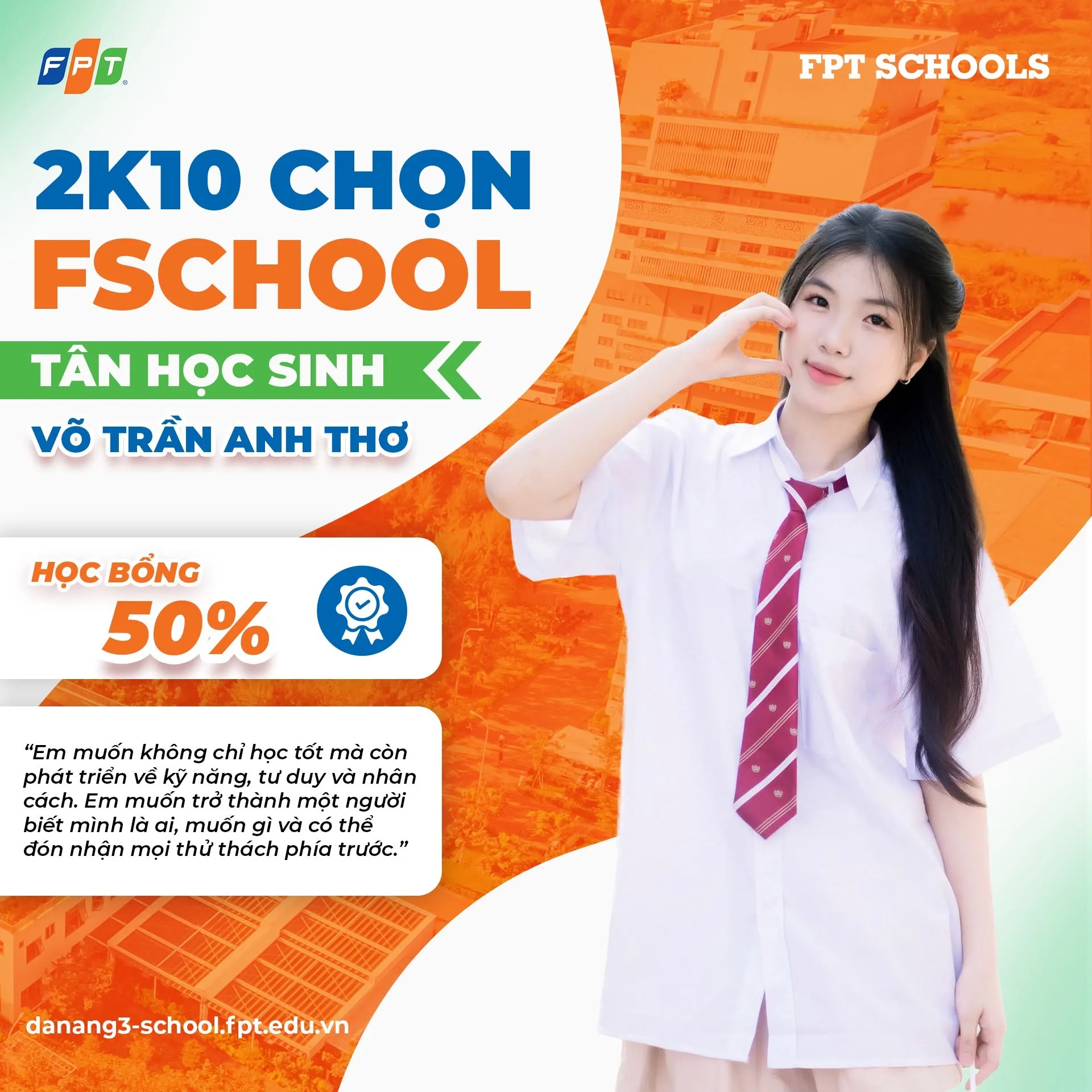 [2K10 CHỌN FSCHOOL] CÔ BẠN VÕ TRẦN ANH THƠ TÌM THẤY “CHÂN ÁI HỌC TẬP” - KHÔNG HỌC NHIỀU, CHỈ HỌC ĐÚNG CÁCH VỚI PHƯƠNG PHÁP POMODORO VÀ FEYNMAN | FPT Schools