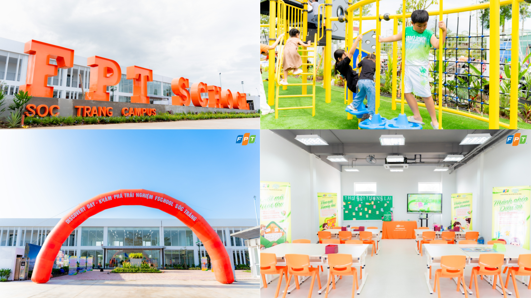 Hơn 500 phụ huynh và học sinh tham gia trải nghiệm FSchools Discovery Day tại FPT FSchool Sóc Trăng - FPT Education Cơ sở vật chất hiện đại tại FPT School Sóc Trăng: khuôn viên rộng rãi, lớp học thông minh, khu vui chơi ngoài trời an toàn cho học sinh