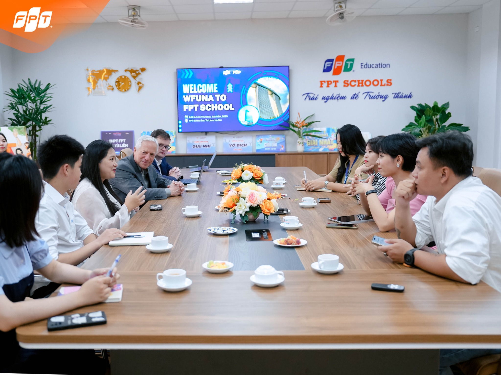 FPT School Bắc Từ Liêm Kết Nối Với Liên Đoàn Các Hiệp Hội Liên Hợp Quốc Thế Giới