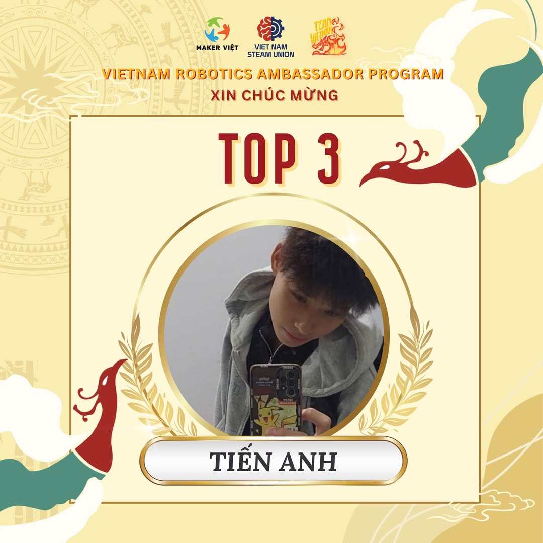 Học sinh FPT Schools lọt Top 3 Đại sứ Tập sự của Vietnam Robotics Ambassador Program