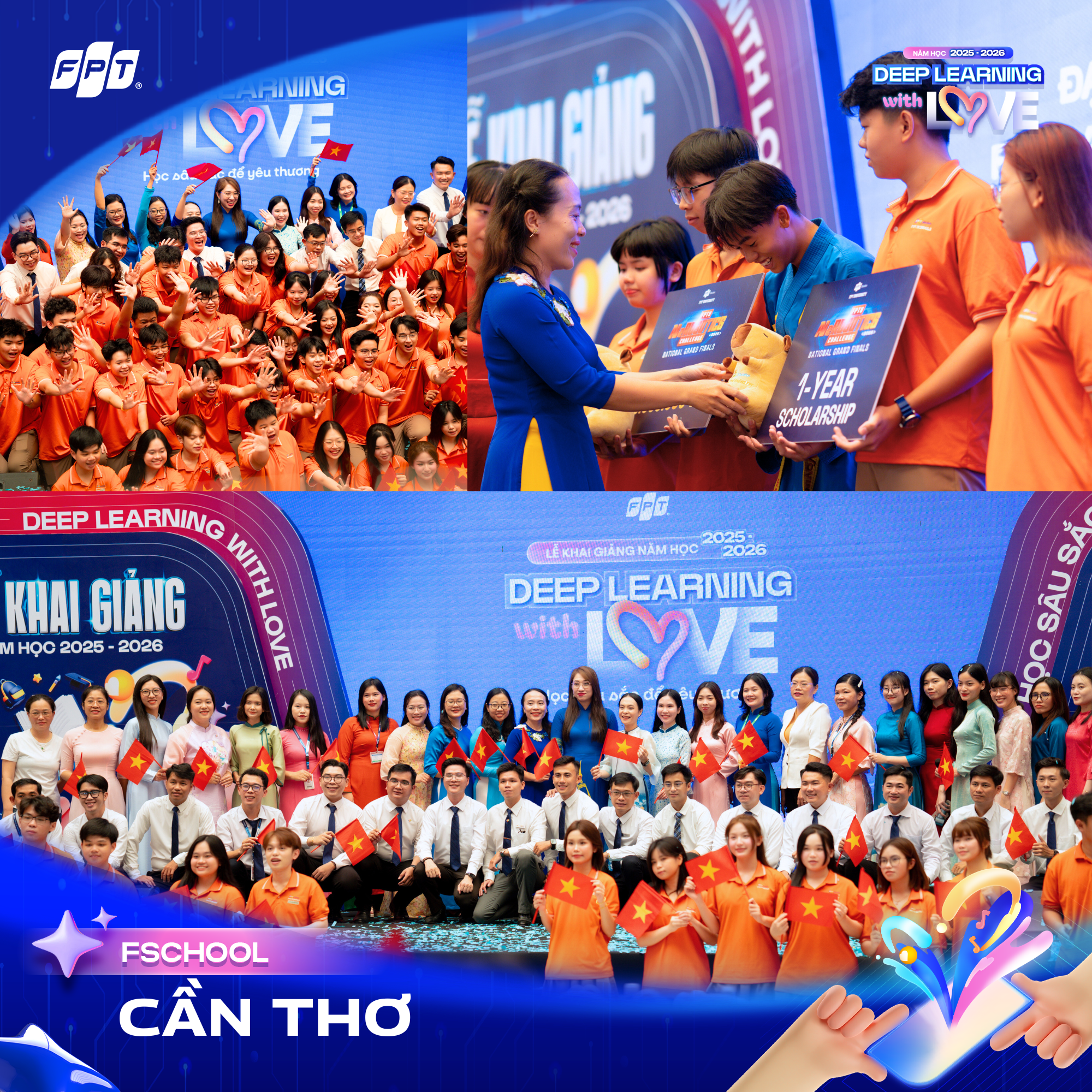 FSCHOOLS 3 MIỀN RỘN RÀNG KHAI GIẢNG VỚI CHỦ ĐỀ “DEEP LEARNING WITH LOVE – HỌC SÂU SẮC ĐỂ YÊU THƯƠNG”  | FPT Schools