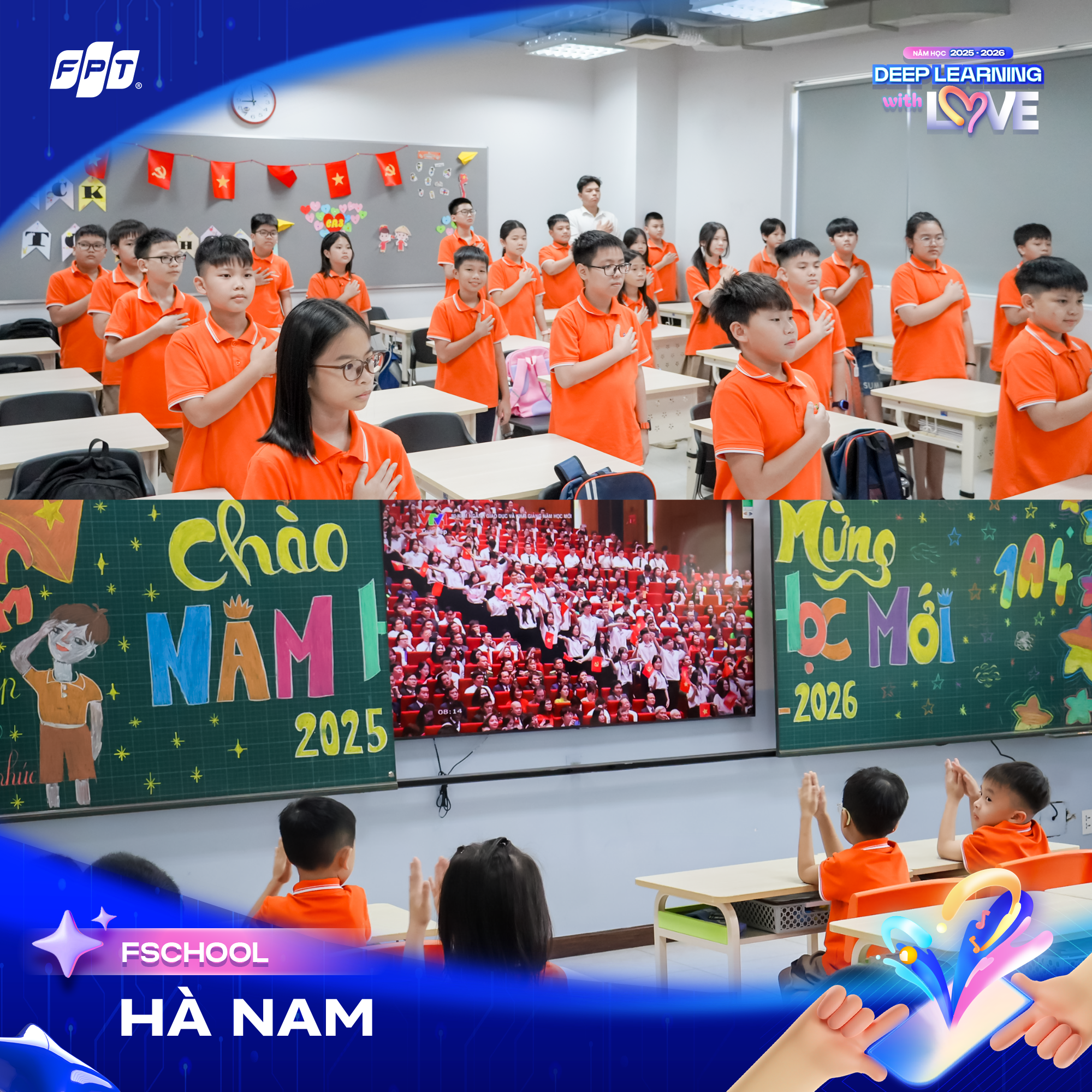 FSCHOOLS 3 MIỀN RỘN RÀNG KHAI GIẢNG VỚI CHỦ ĐỀ “DEEP LEARNING WITH LOVE – HỌC SÂU SẮC ĐỂ YÊU THƯƠNG”  | FPT Schools