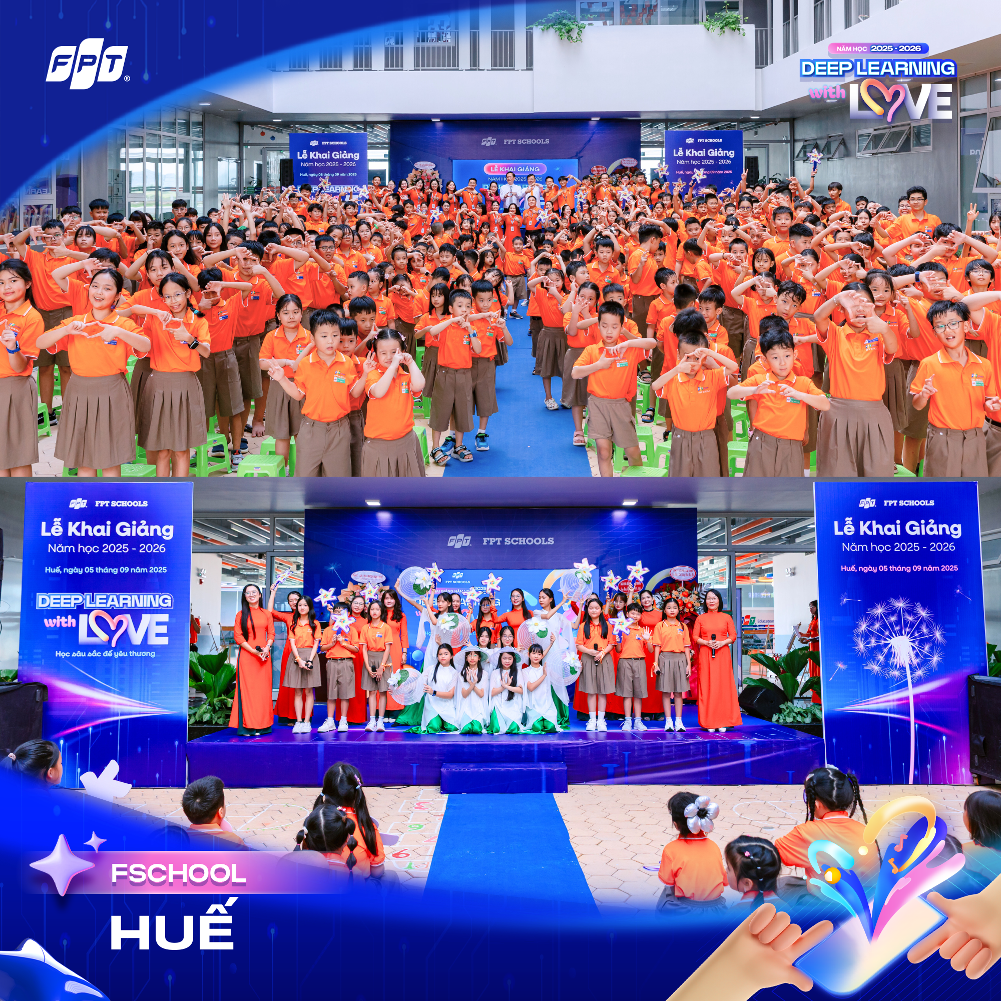 FSCHOOLS 3 MIỀN RỘN RÀNG KHAI GIẢNG VỚI CHỦ ĐỀ “DEEP LEARNING WITH LOVE – HỌC SÂU SẮC ĐỂ YÊU THƯƠNG”  | FPT Schools