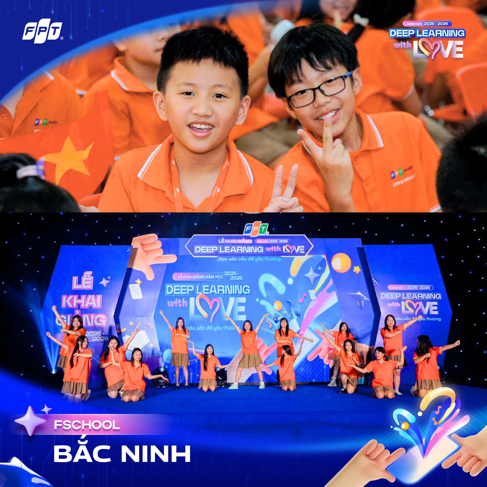 FSCHOOLS 3 MIỀN RỘN RÀNG KHAI GIẢNG VỚI CHỦ ĐỀ “DEEP LEARNING WITH LOVE – HỌC SÂU SẮC ĐỂ YÊU THƯƠNG”  | FPT Schools