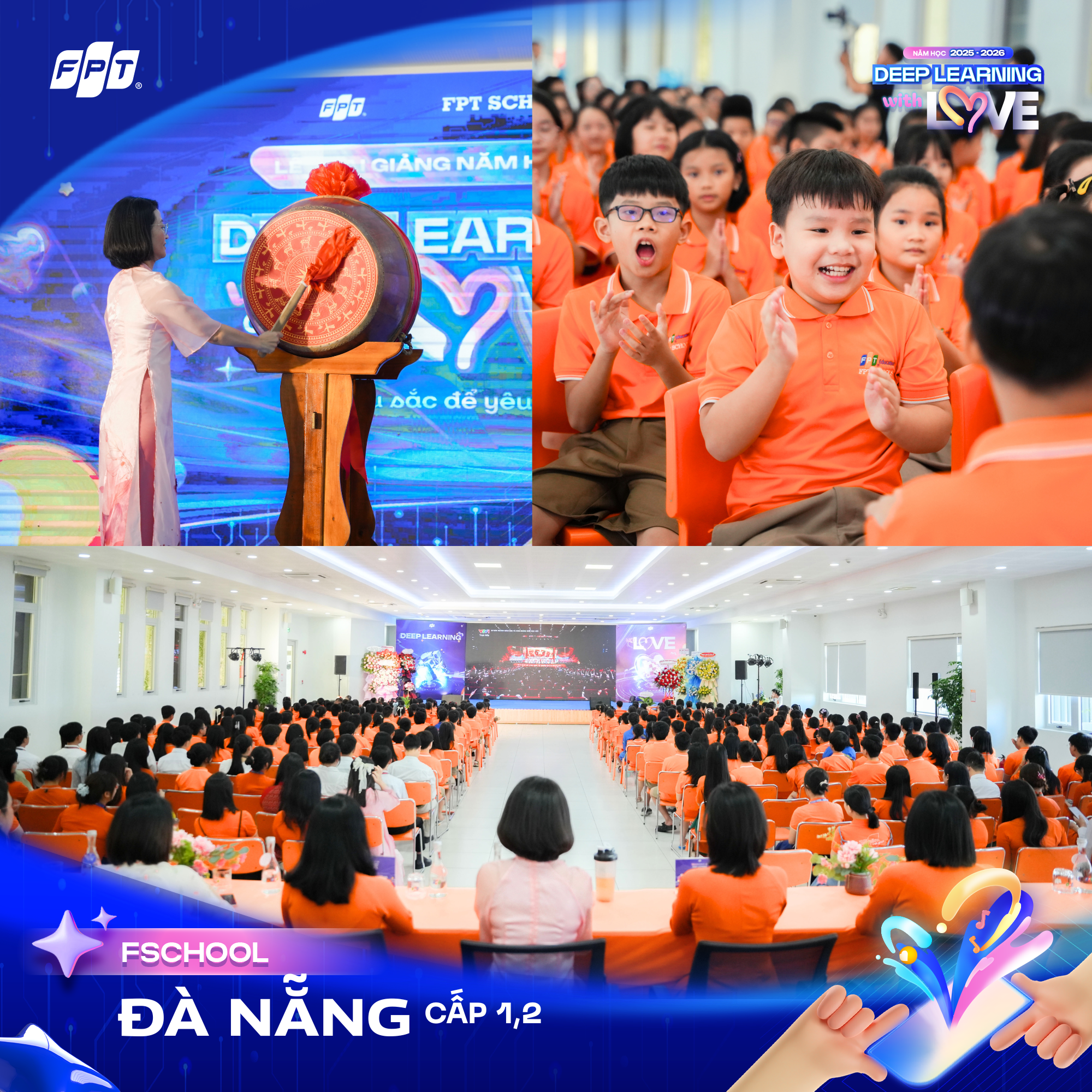 FSCHOOLS 3 MIỀN RỘN RÀNG KHAI GIẢNG VỚI CHỦ ĐỀ “DEEP LEARNING WITH LOVE – HỌC SÂU SẮC ĐỂ YÊU THƯƠNG”  | FPT Schools