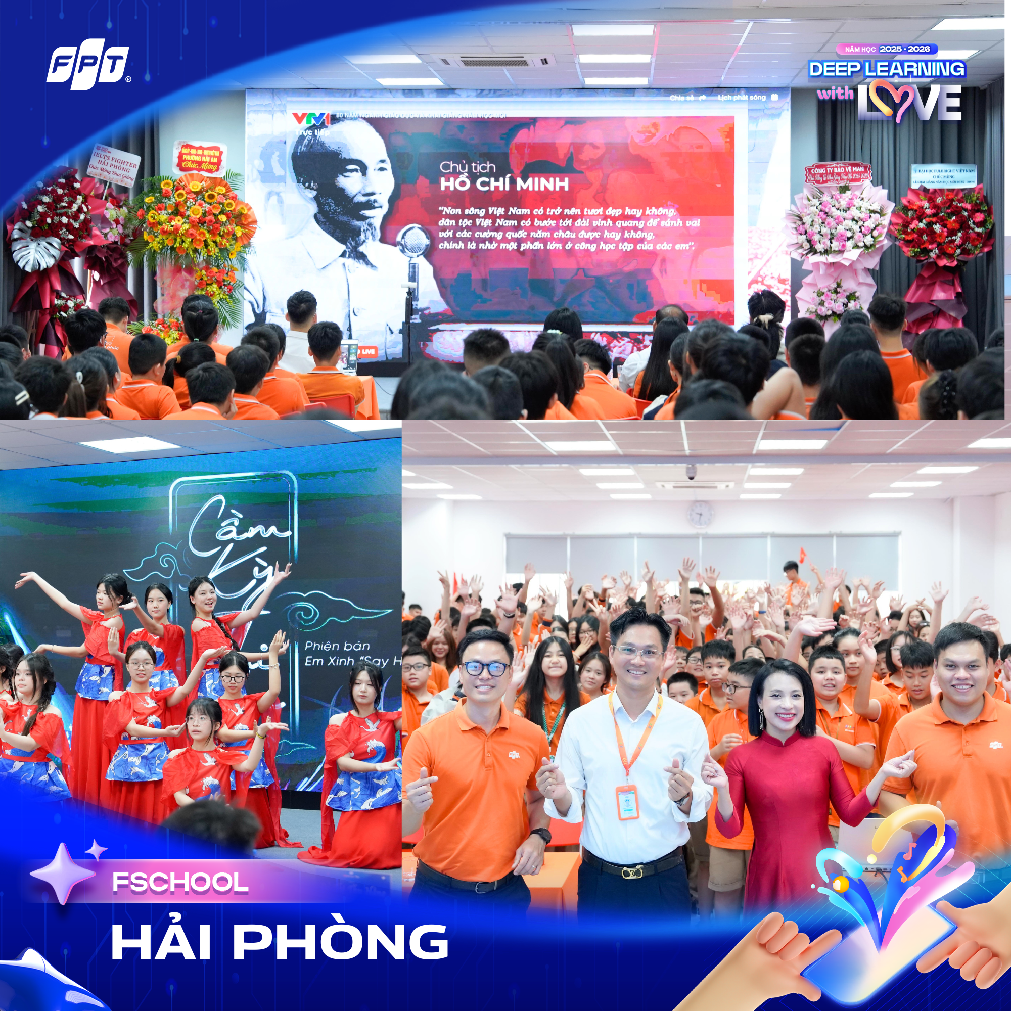 FSCHOOLS 3 MIỀN RỘN RÀNG KHAI GIẢNG VỚI CHỦ ĐỀ “DEEP LEARNING WITH LOVE – HỌC SÂU SẮC ĐỂ YÊU THƯƠNG”  | FPT Schools