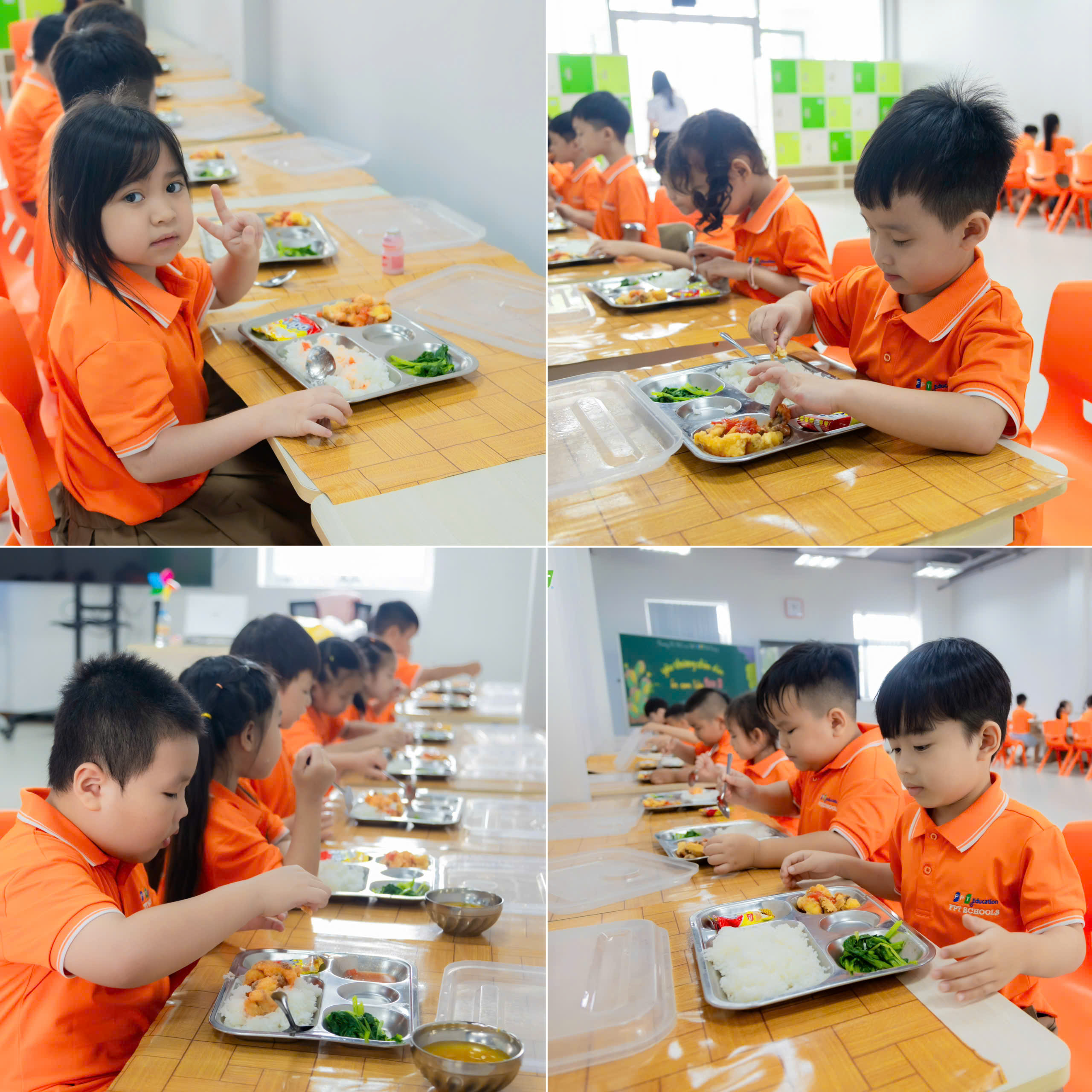 Bữa ăn bán trú FPT School Sóc Trăng – Khoảnh khắc gắn kết ngọt ngào của FSchoolers - FPT Education Bữa ăn bán trú FPT School Sóc Trăng – học sinh cùng nhau ăn trưa vui vẻ