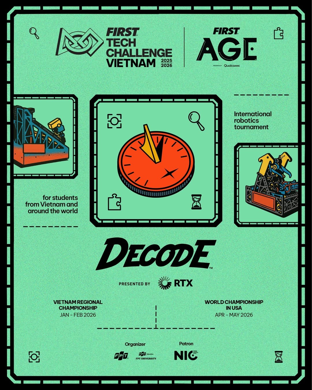 Giải Đấu Robotics Quy Mô Quốc Tế Dành Cho Học Sinh THCS&THPT- First Tech Challenge Vietnam Chính Thức Trở Lại Với Mùa Giải 2025-2026 - FPT Education Giải Đấu Robotics Quy Mô Quốc Tế Dành Cho Học Sinh THCS&THPT- First Tech Challenge Vietnam Chính Thức Trở Lại Với Mùa Giải 2025-2026