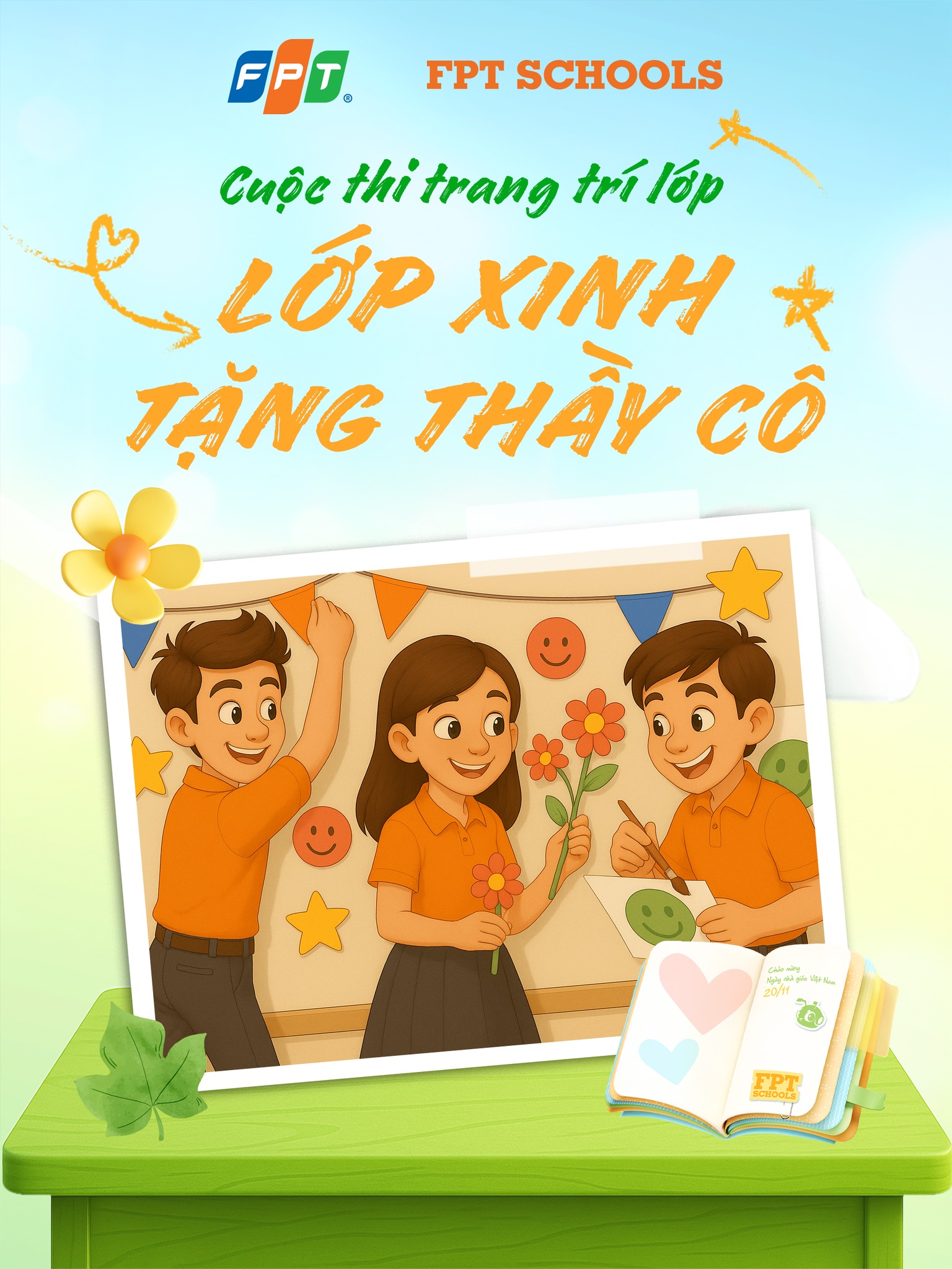 FPT SCHOOL HẬU GIANG PHÁT ĐỘNG CUỘC THI “LỚP XINH TẶNG THẦY CÔ” - FPT Education FPT SCHOOL HẬU GIANG PHÁT ĐỘNG CUỘC THI “LỚP XINH TẶNG THẦY CÔ” | FPT Schools