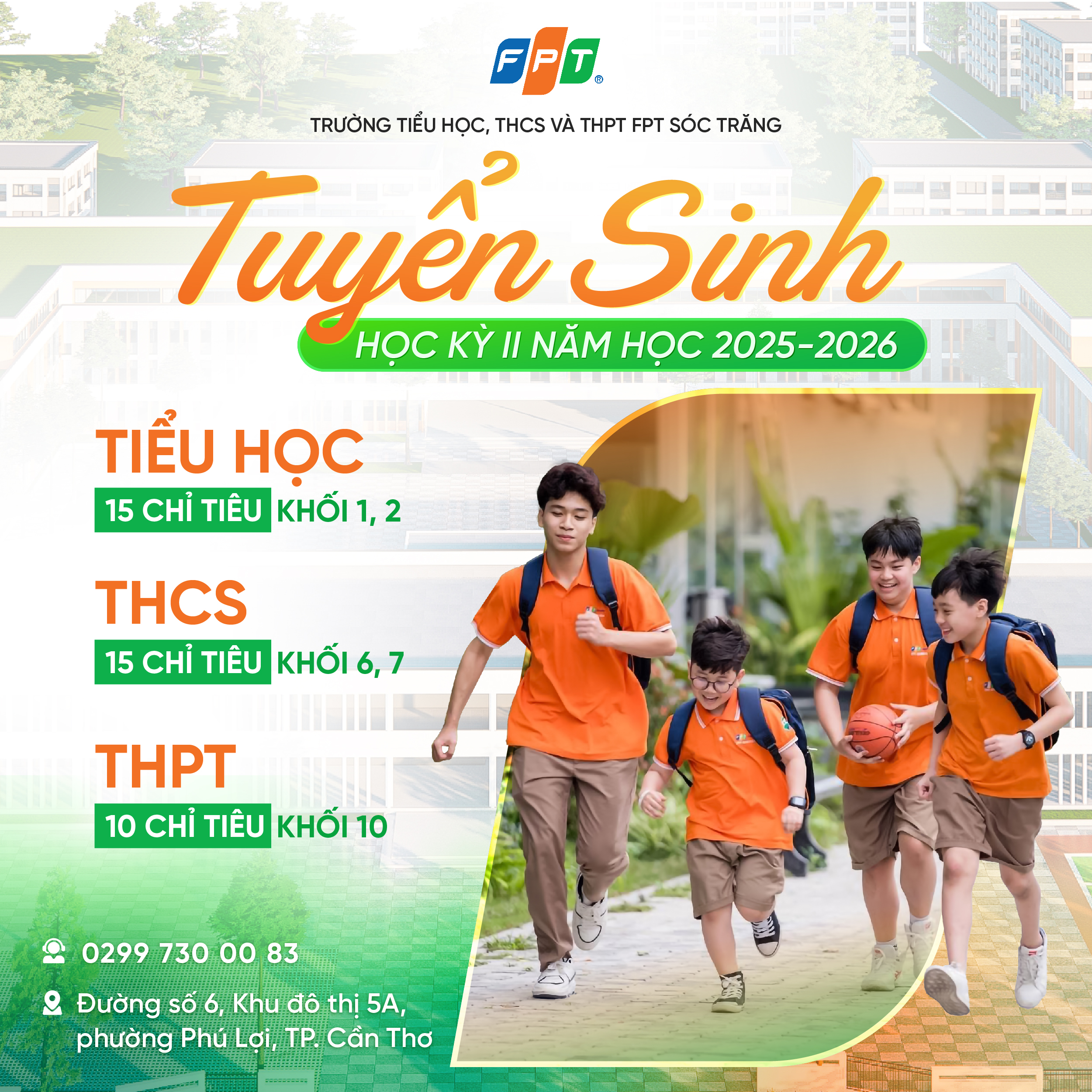 FPT School Sóc Trăng Tuyển Sinh Học Kỳ II Năm Học 2025–2026 - FPT Education FPT School Sóc Trăng tuyển sinh bổ sung học kỳ II năm học 2025-2026