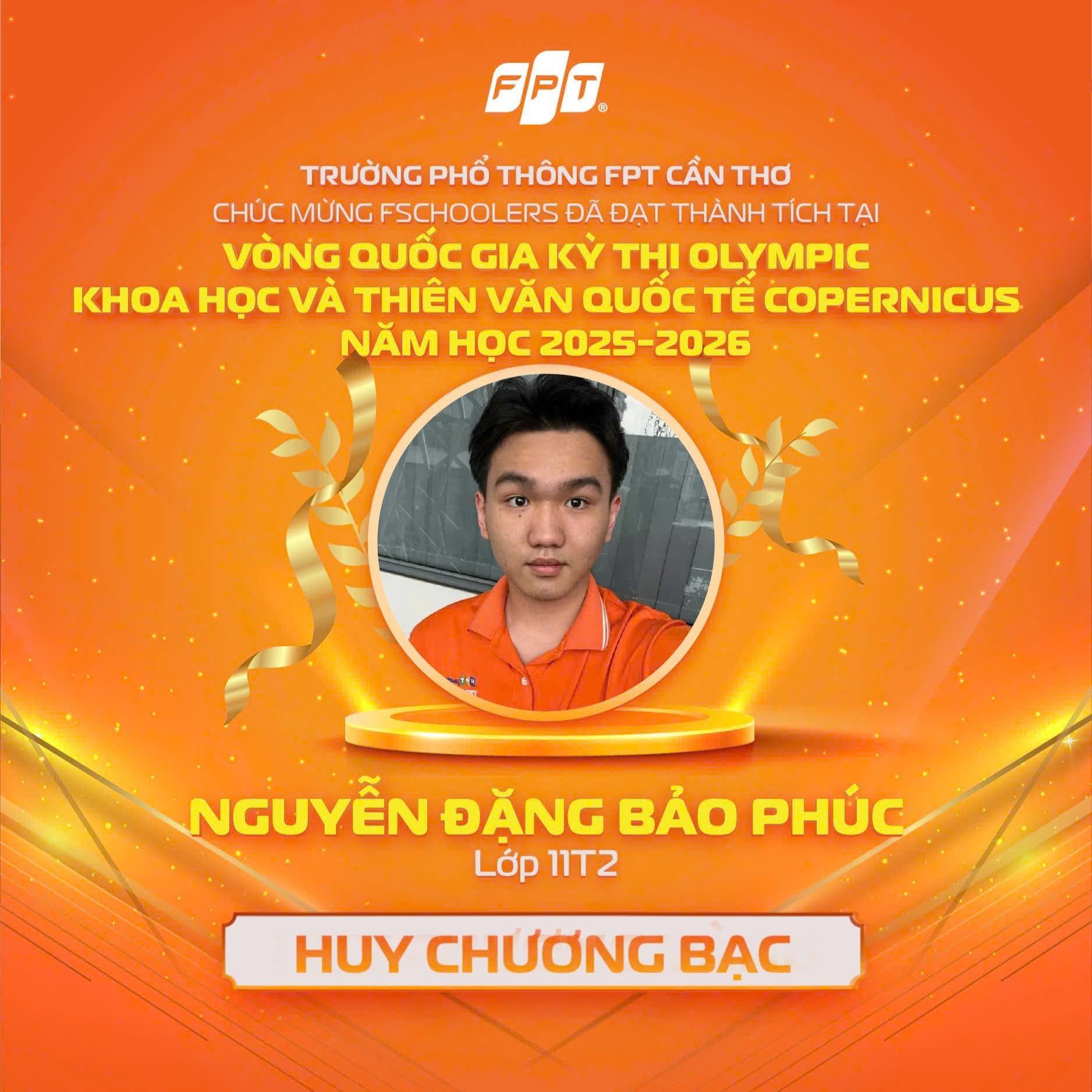 Trường THPT FPT Cần Thơ rực rỡ tại đấu trường khoa học quốc tế Copernicus 2025–2026