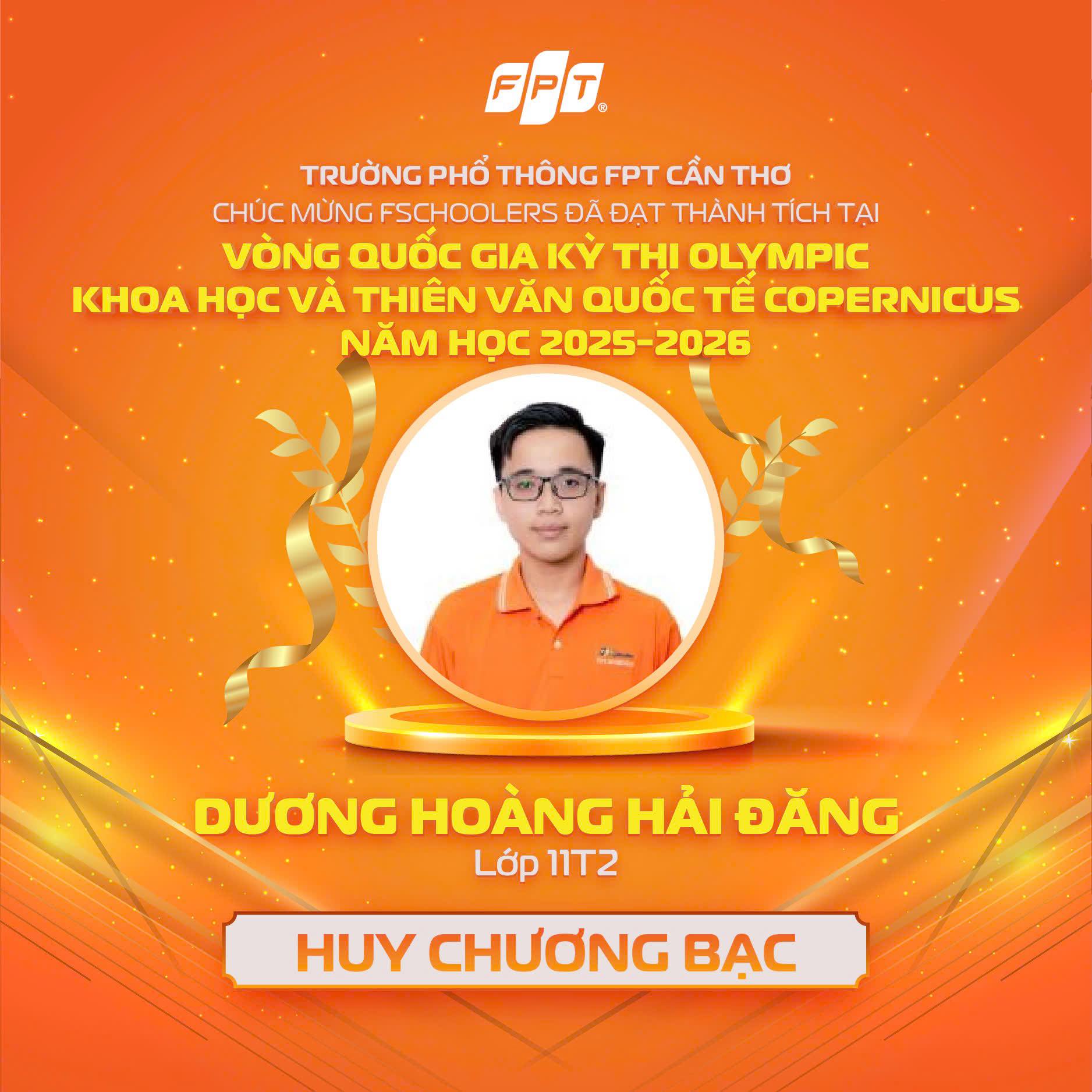 Trường THPT FPT Cần Thơ rực rỡ tại đấu trường khoa học quốc tế Copernicus 2025–2026