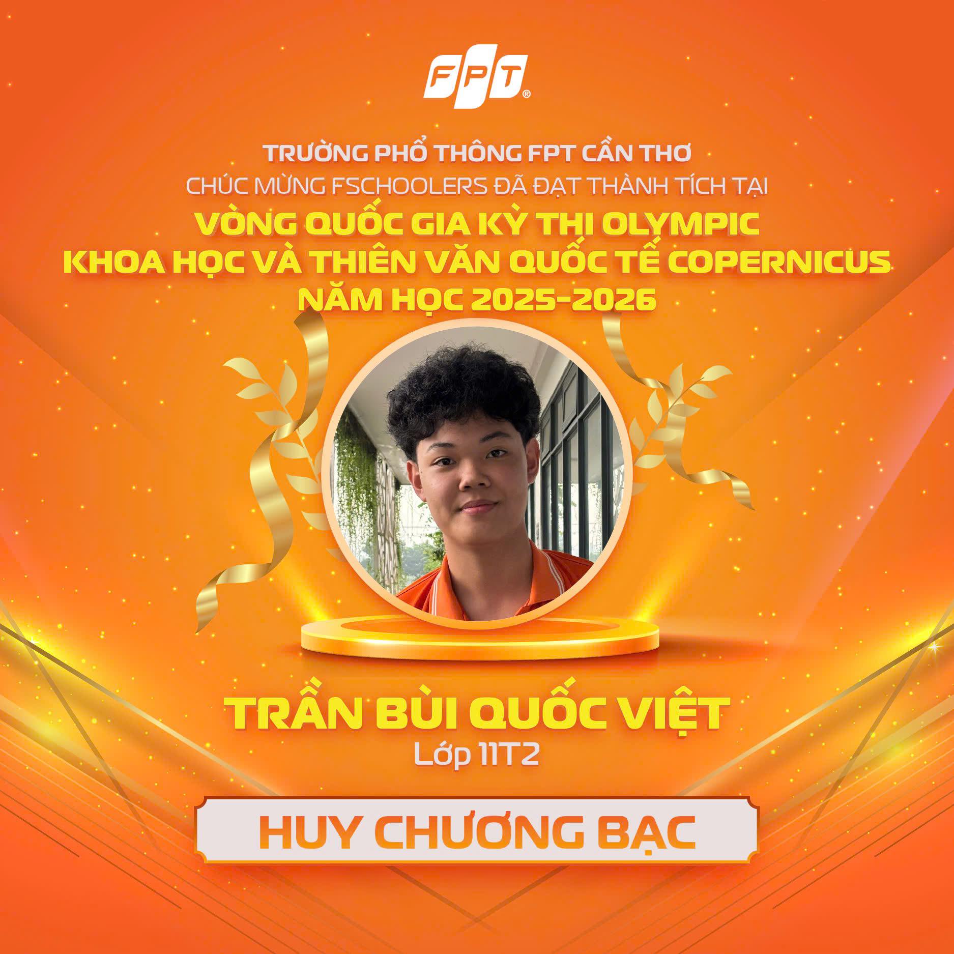 Trường THPT FPT Cần Thơ rực rỡ tại đấu trường khoa học quốc tế Copernicus 2025–2026