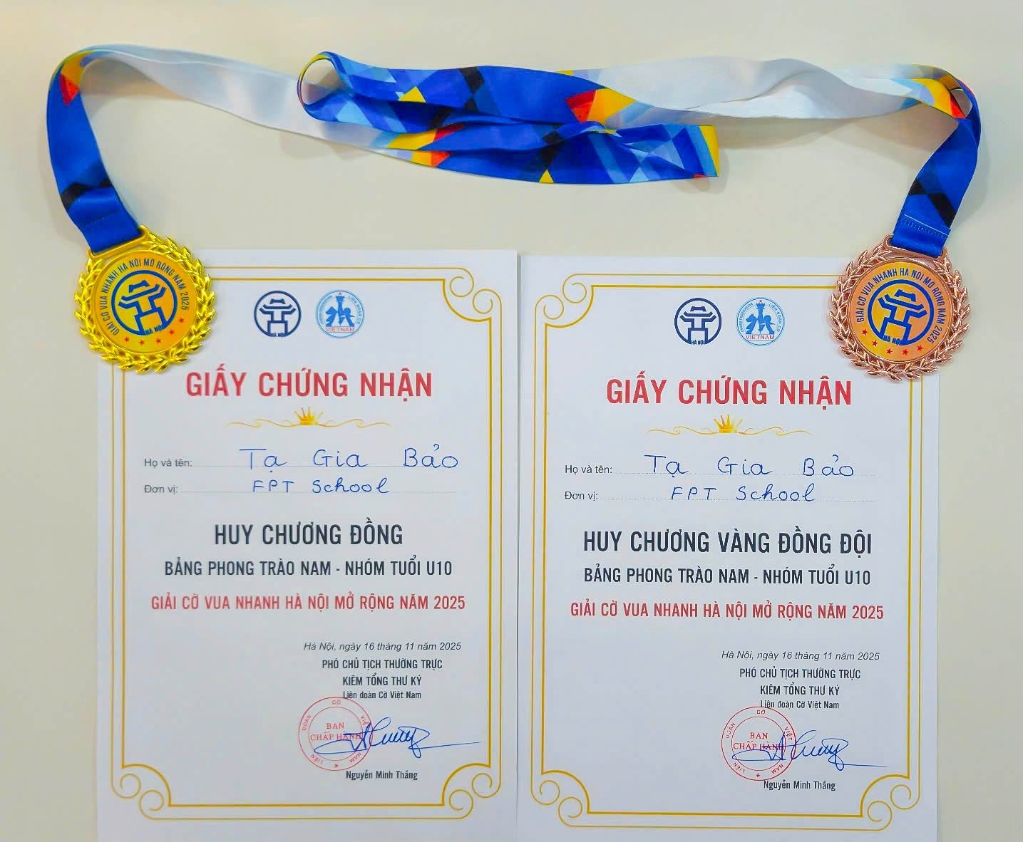 Học sinh FPT School Cầu Giấy ghi dấu ấn tại Giải Cờ vua nhanh Hà Nội mở rộng 2025