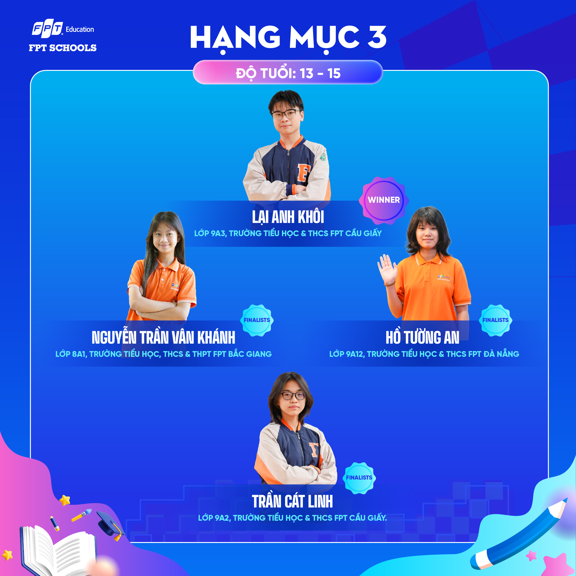 FSchoolers giành loạt giải thưởng top đầu cuộc thi Oxford Big Read 2025 | FPT Schools