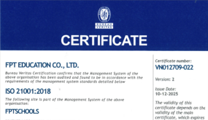 Hệ thống FPT Schools đạt chứng chỉ quốc tế ISO 21001:2018 | FPT Schools