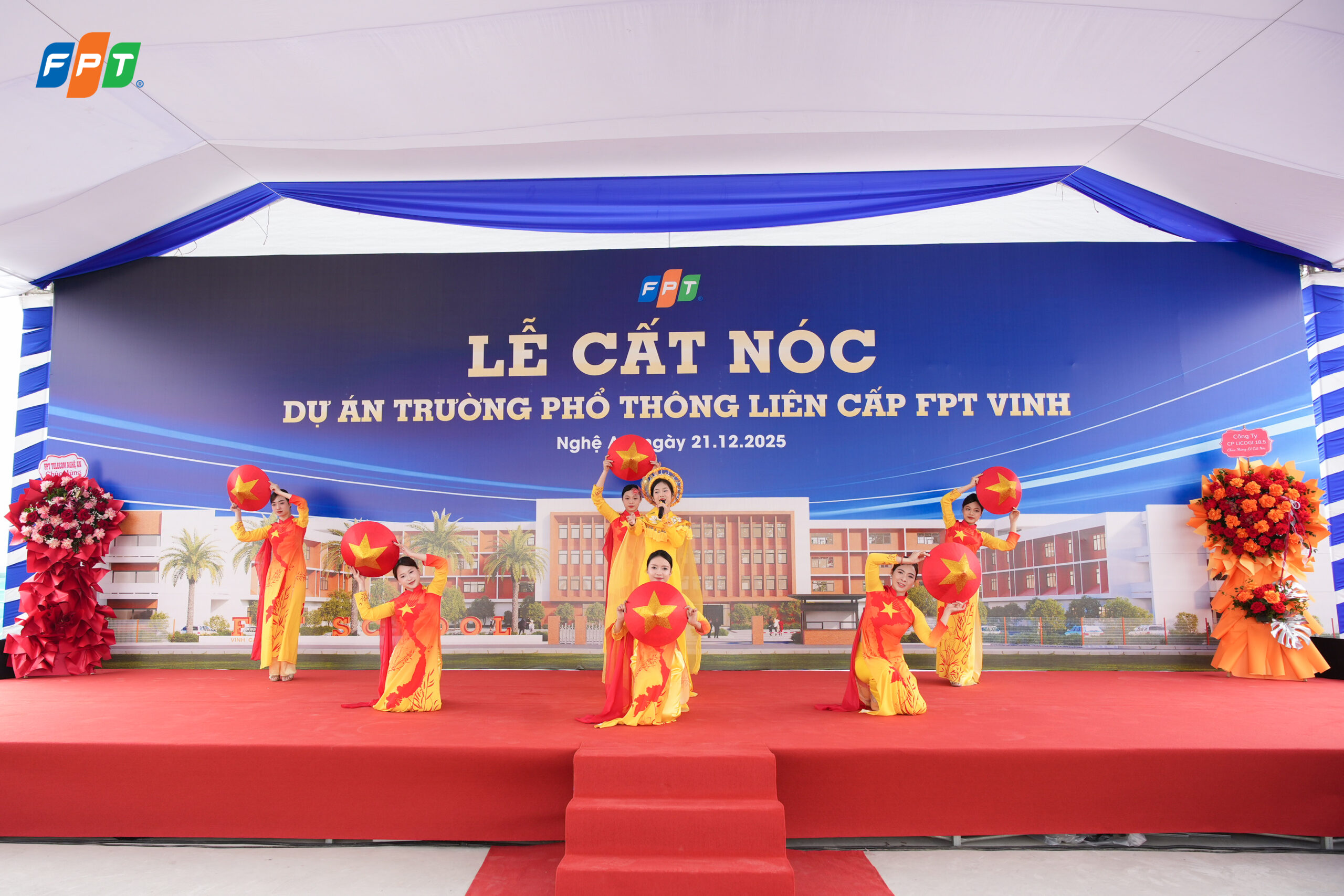 Lễ cất nóc dự án Trường Phổ thông Liên cấp FPT Vinh | FPT Schools