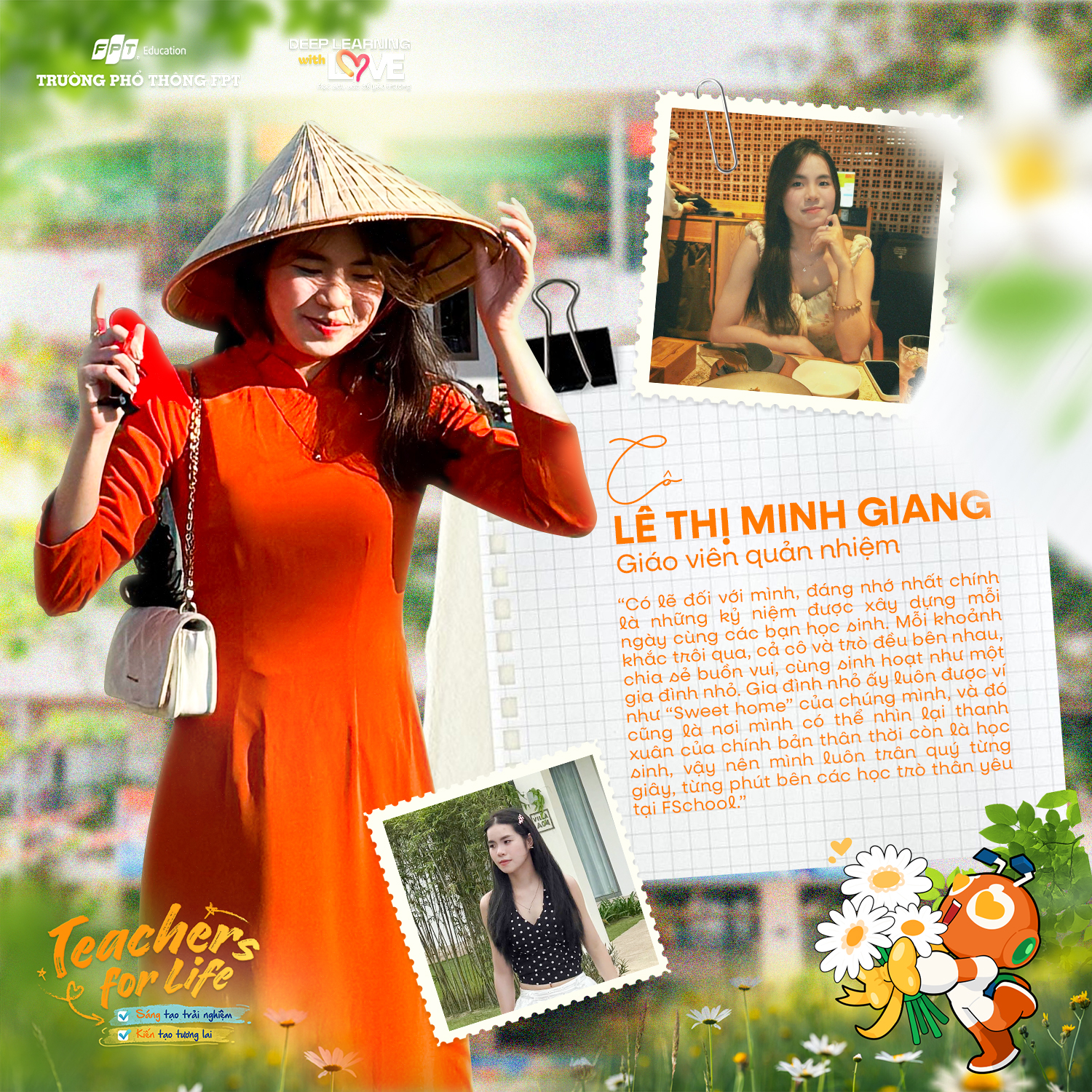 [ ] CÔ LÊ THỊ MINH GIANG – NGƯỜI GIỮ HƠI ẤM YÊU THƯƠNG CHO “SWEET HOME” KÝ TÚC XÁ FSCHOOL | FPT Schools