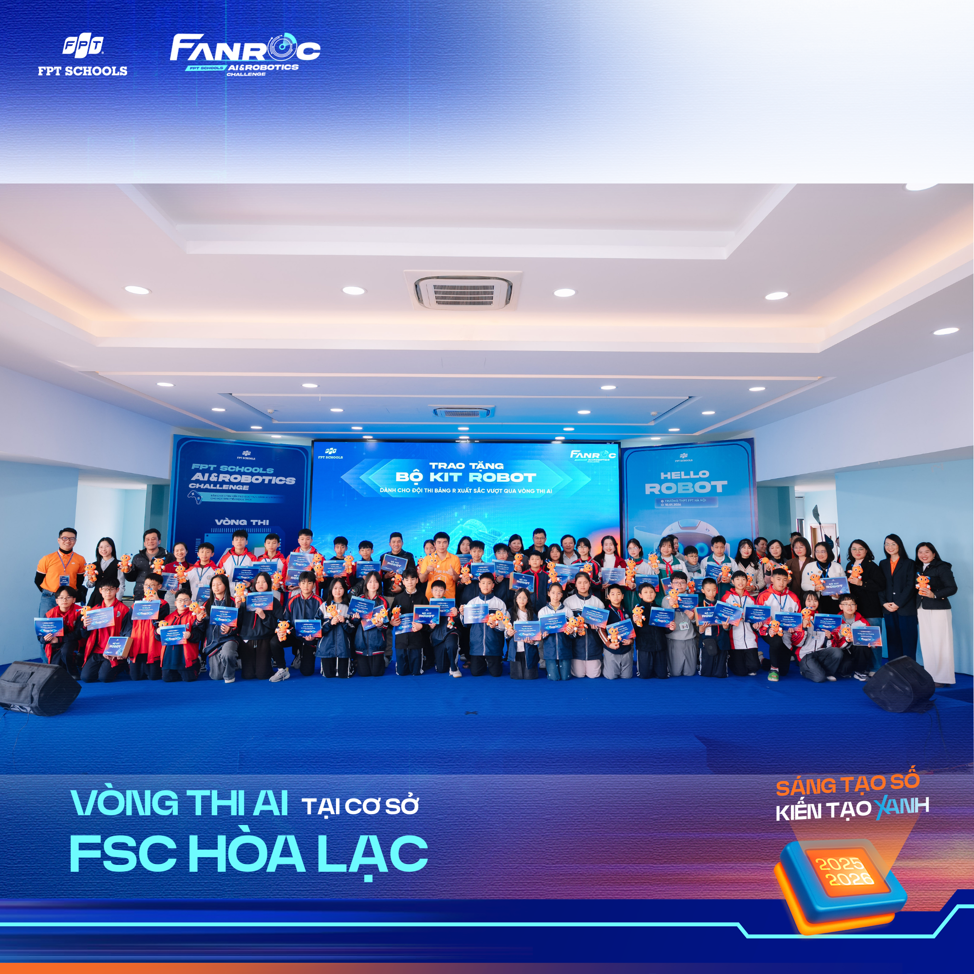 Vòng thi AI cấp cơ sở cuộc thi FAnRoC tại FSchool Hòa Lạc
