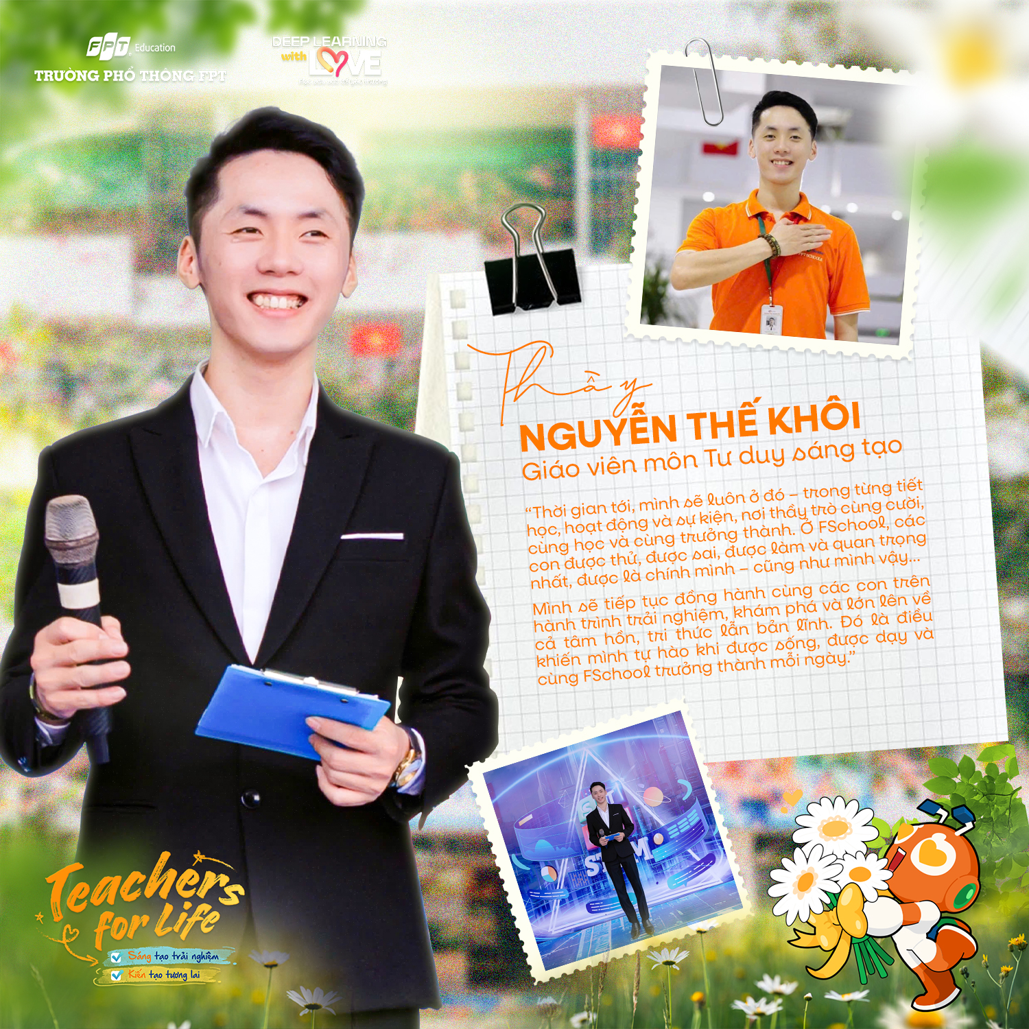 [ ] THẦY NGUYỄN THẾ KHÔI - NGƯỜI GÓP PHẦN ĐIỂM TÔ CHO MỌI KHOẢNH KHẮC TẠI FSCHOOL TRỞ NÊN ĐẶC BIỆT VÀ ĐẦY ẮP YÊU THƯƠNG | FPT Schools