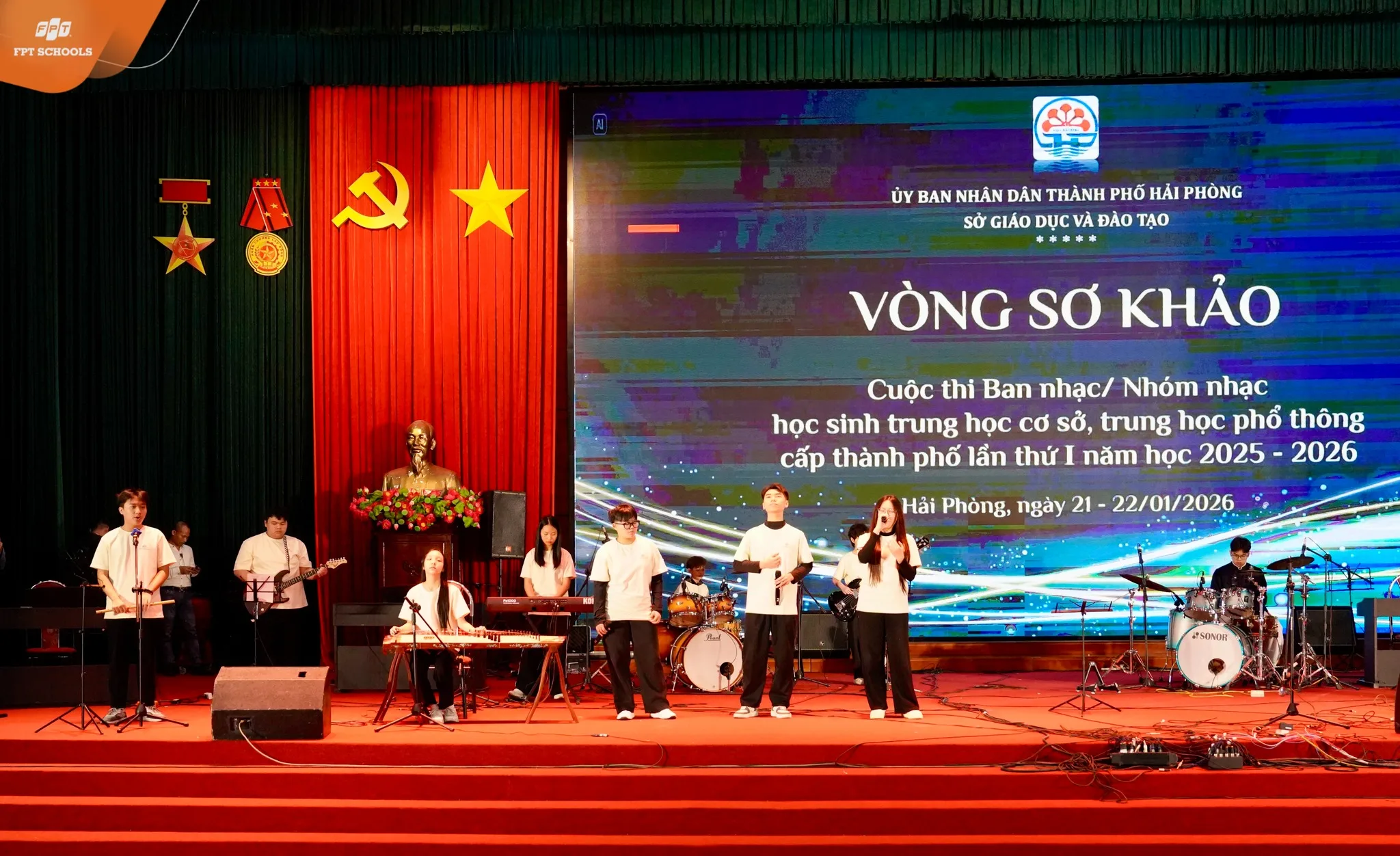 Ban nhạc của FPT School Hải Phòng xuất sắc bước vào Vòng Chung khảo Cuộc thi Ban nhạc/Nhóm nhạc học sinh lần thứ I | FPT Schools