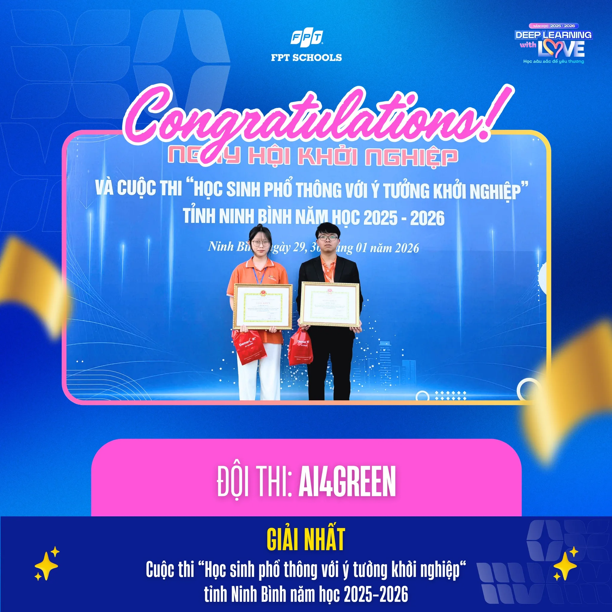 FPT School Hà Nam đạt thành tích cao tại Cuộc thi “Học sinh phổ thông với ý tưởng khởi nghiệp”