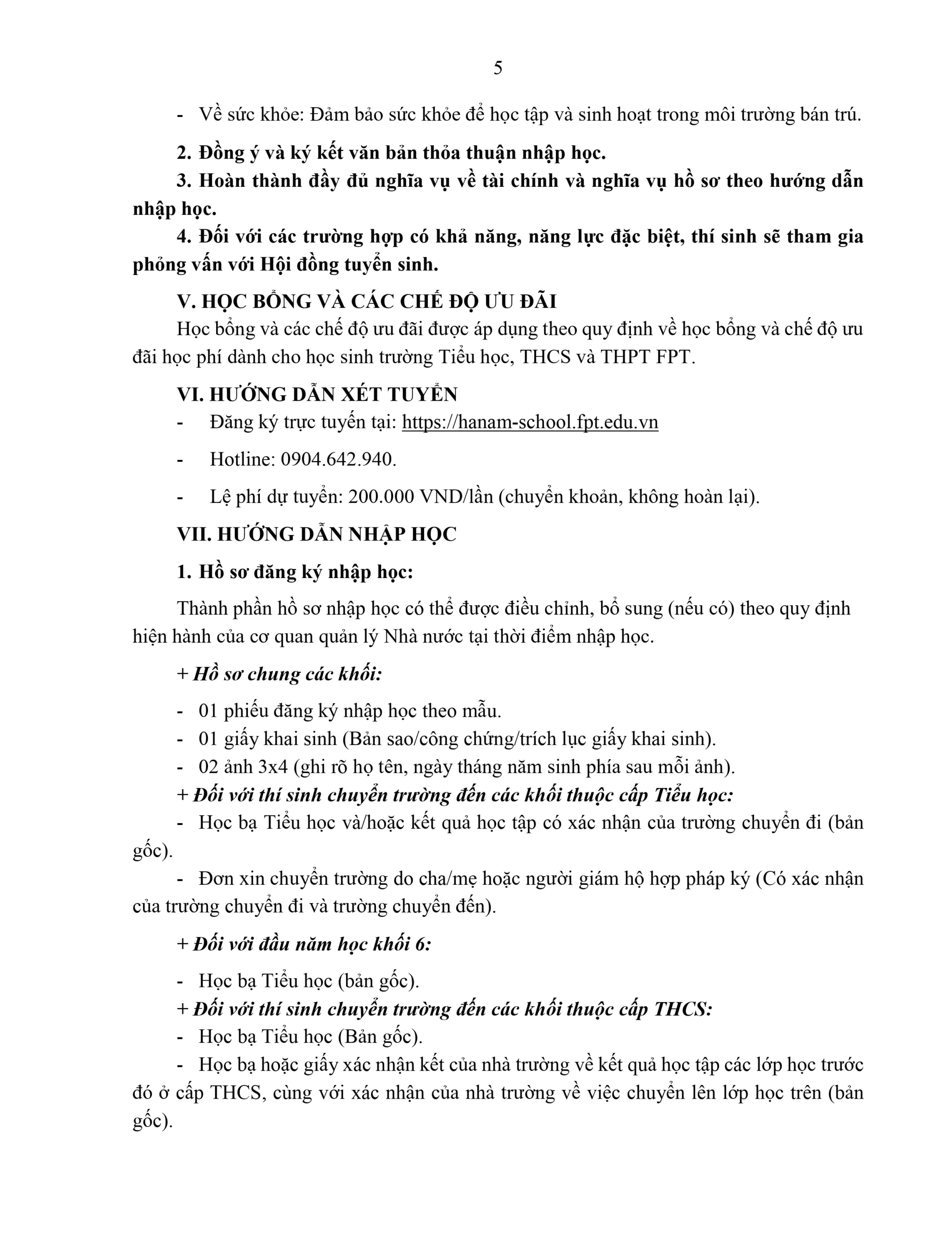 Quy chế tuyển sinh năm học 2026-2027 Trường Tiểu học, THCS và THPT FPT cơ sở Hà Nam | FPT Schools