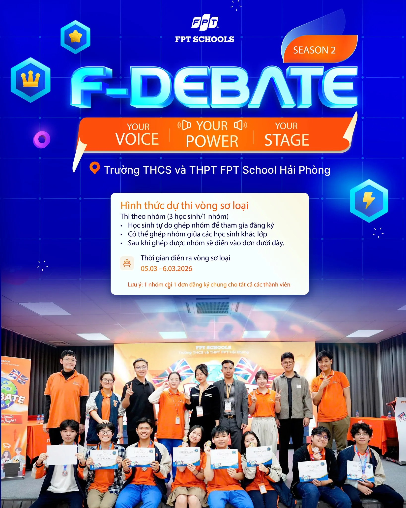 F-DEBATE - Sân chơi tranh biện dành riêng cho học sinh khối THPT FPT School Hải Phòng | FPT Schools
