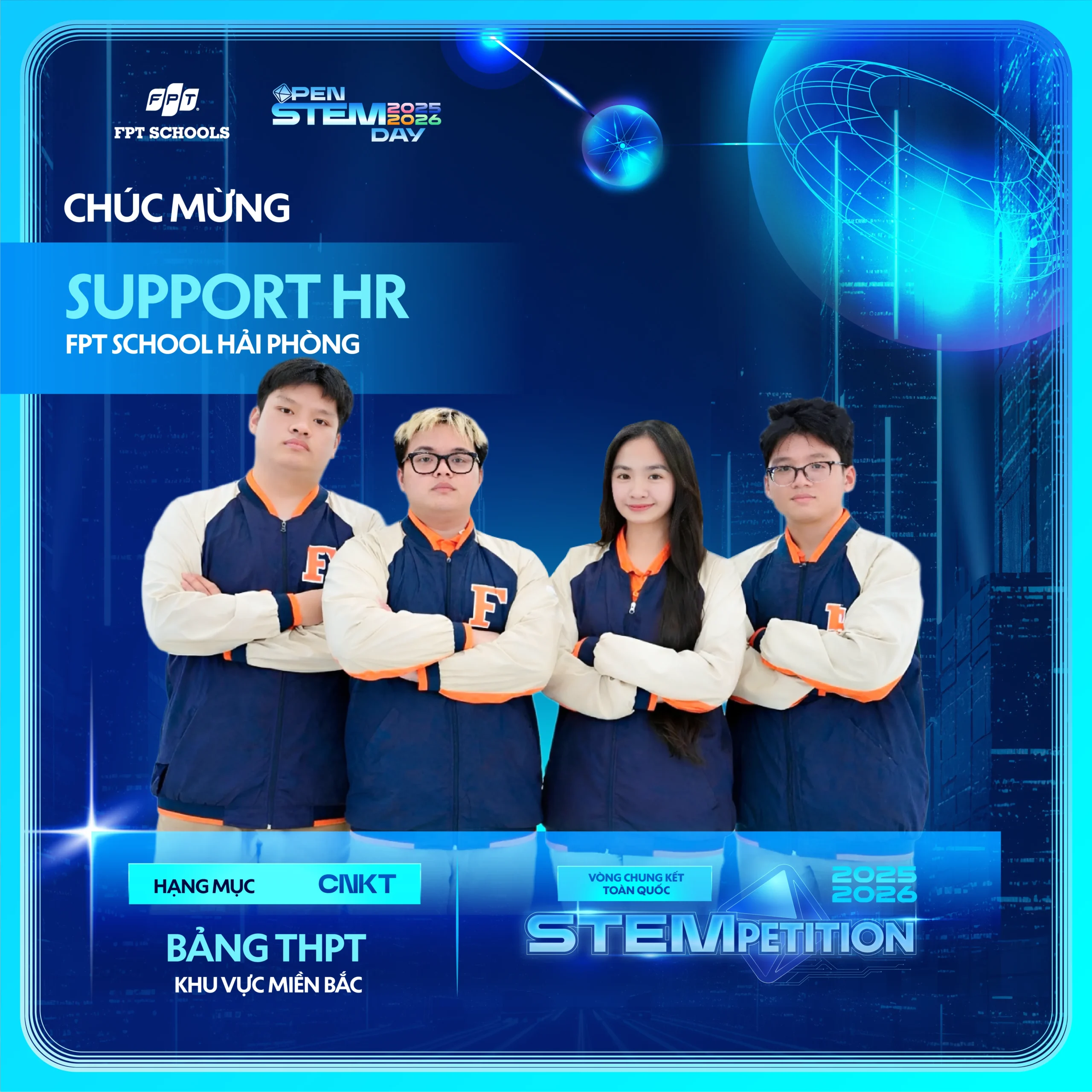 Chúc mừng top 3 đội FPT School Hải Phòng xuất sắc tiến vào Chung kết toàn quốc FPT Schools STEMPETITION 2025–2026 | FPT Schools