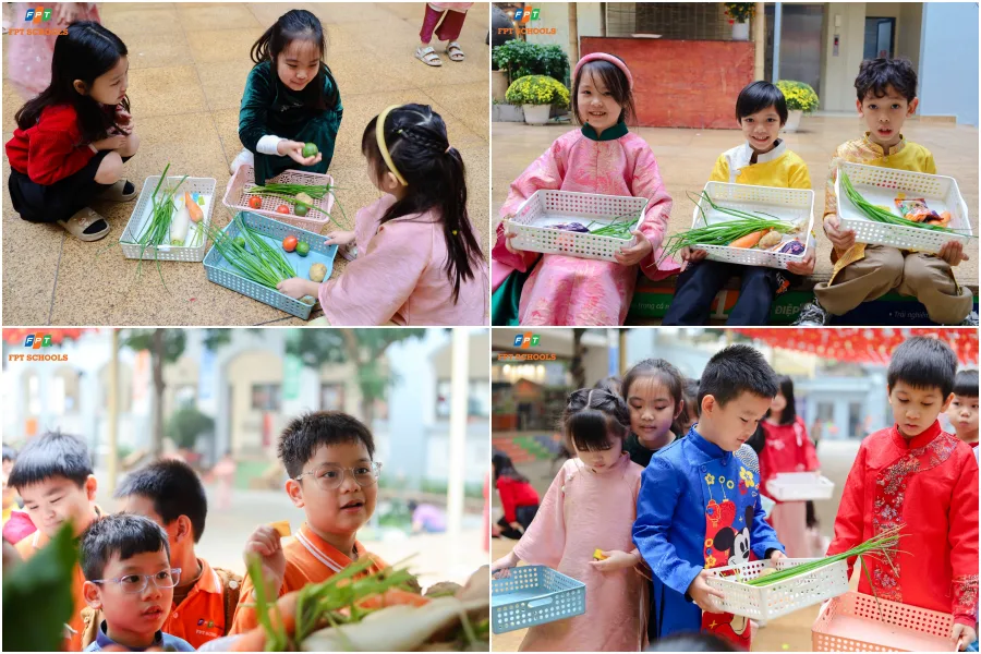 FPTers háo hức đi chợ Tết, lần đầu trải nghiệm mua hàng bằng "tem phiếu" | FPT Schools
