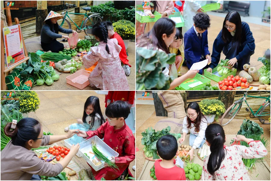 FPTers háo hức đi chợ Tết, lần đầu trải nghiệm mua hàng bằng "tem phiếu" | FPT Schools