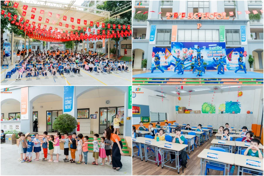 Các bạn nhỏ được chào đón trong không khí thân thiện nhưng không kém phần sôi động