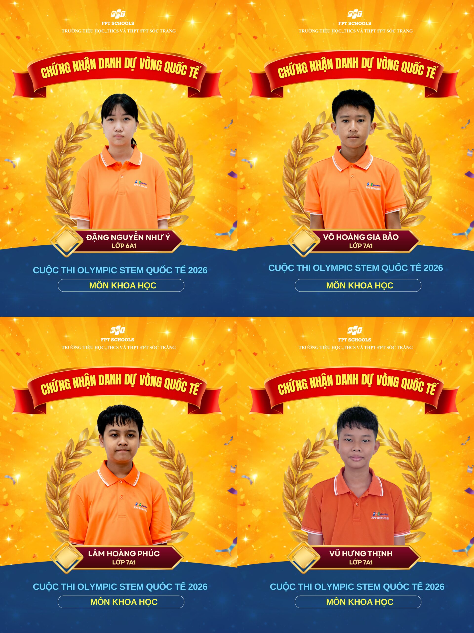 FSCHOOL SÓC TRĂNG ‘BÙNG NỔ’ THÀNH TÍCH VỚI 12 HUY CHƯƠNG TẠI CUỘC THI OLYMPIC STEM QUỐC TẾ 2026 | FPT Schools