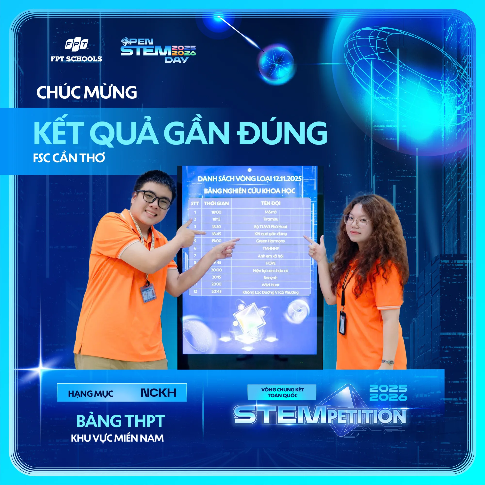 Chúc mừng các đội thi miền Nam xuất sắc bước vào Chung kết toàn quốc STEMPETITION 2025–2026 | FPT Schools