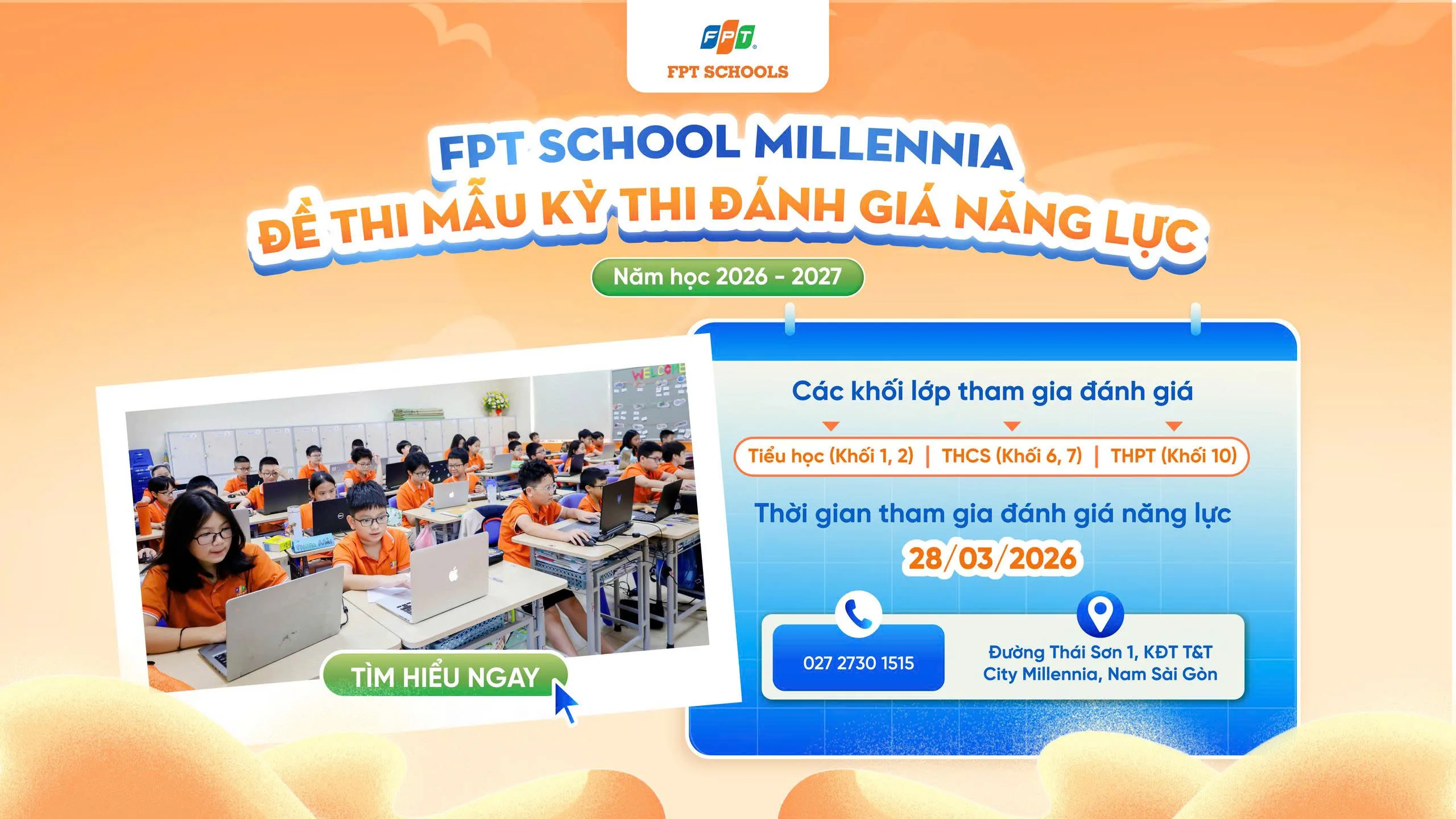 đề thi mẫu dành cho các khối lớp tham gia tuyển sinh