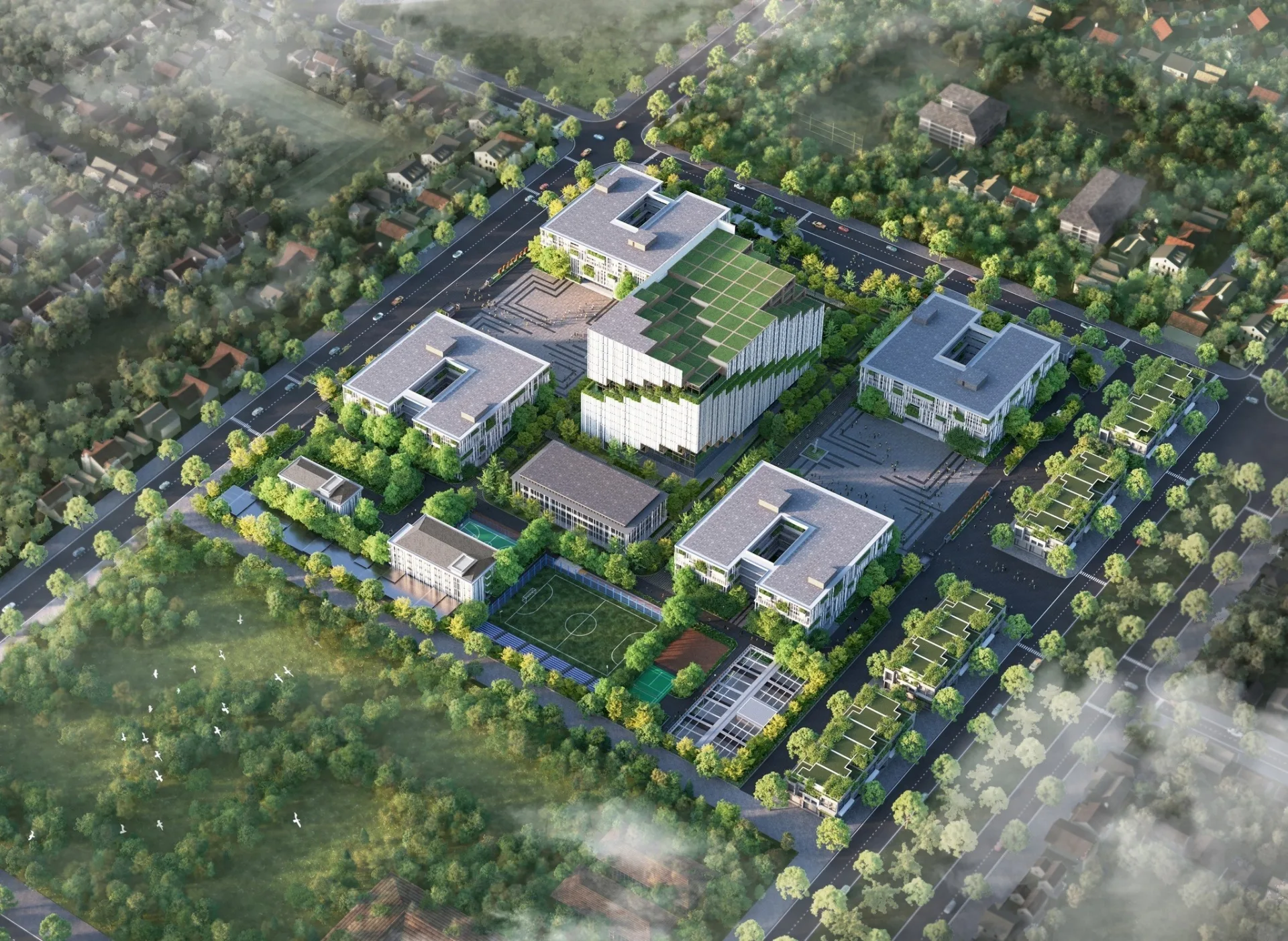 Thiết kế 3D dự án Trường Tiểu học, THCS và THPT FPT Thanh Hóa