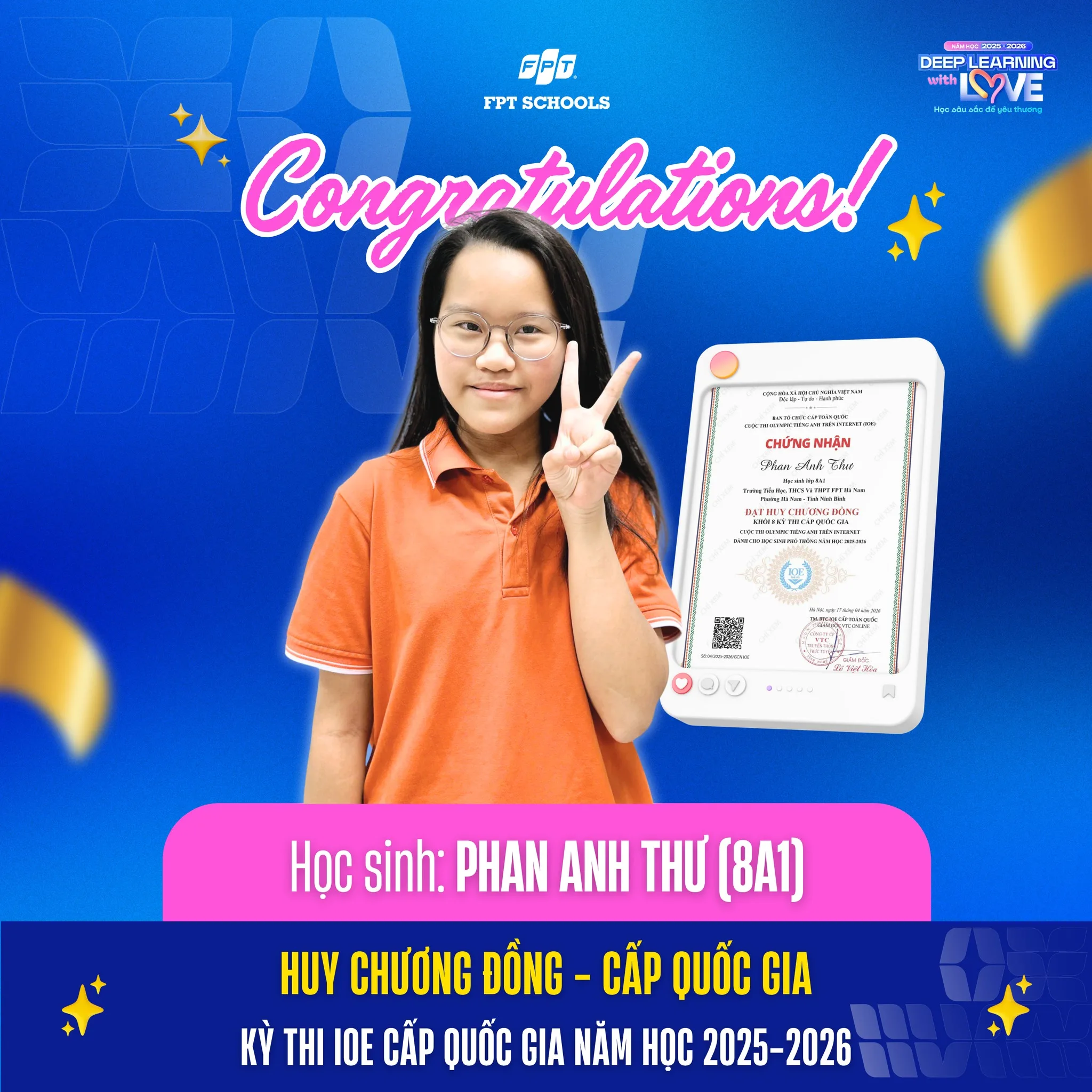 Học sinh FPT School Hà Nam giành 05 huy chương tại Kỳ thi IOE cấp Quốc gia năm học 2025–2026 - FPT Education Học sinh FPT School Hà Nam giành 05 huy chương tại Kỳ thi IOE cấp Quốc gia năm học 2025–2026 | FPT Schools