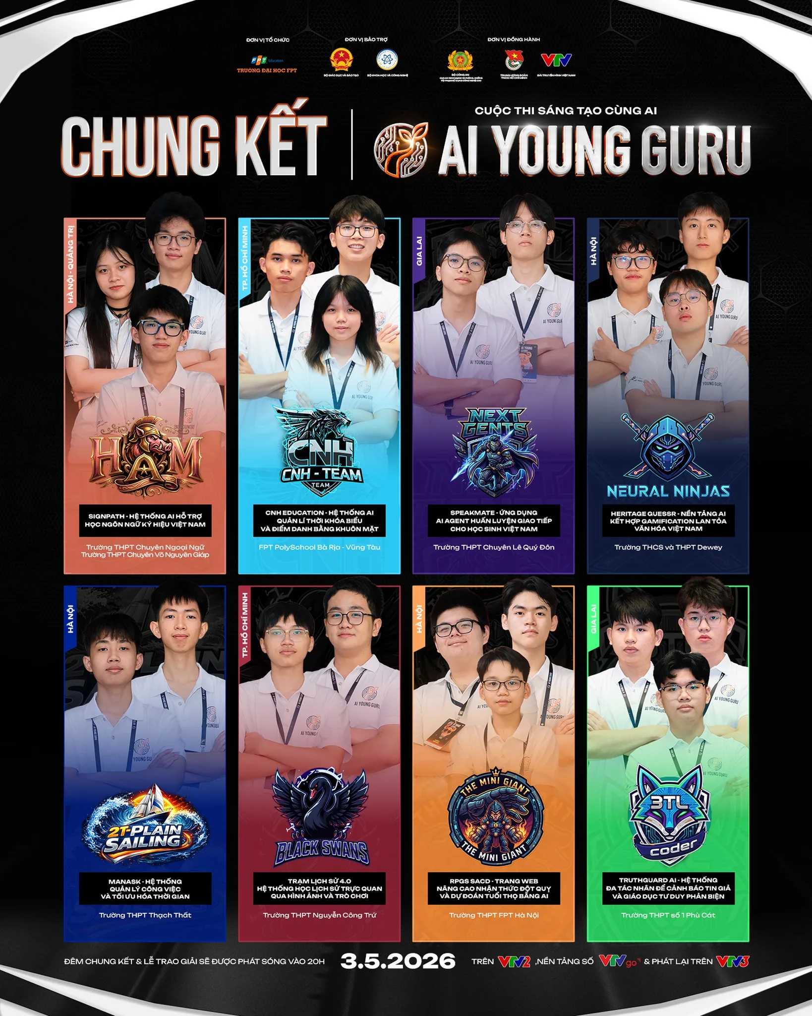 CHÚC MỪNG ĐỘI THE MINI GIANT GHI DANH TOP 8 CHUNG KẾT AI YOUNG GURU 2026 - FPT Education CHÚC MỪNG ĐỘI THE MINI GIANT GHI DANH TOP 8 CHUNG KẾT AI YOUNG GURU 2026 | FPT Schools