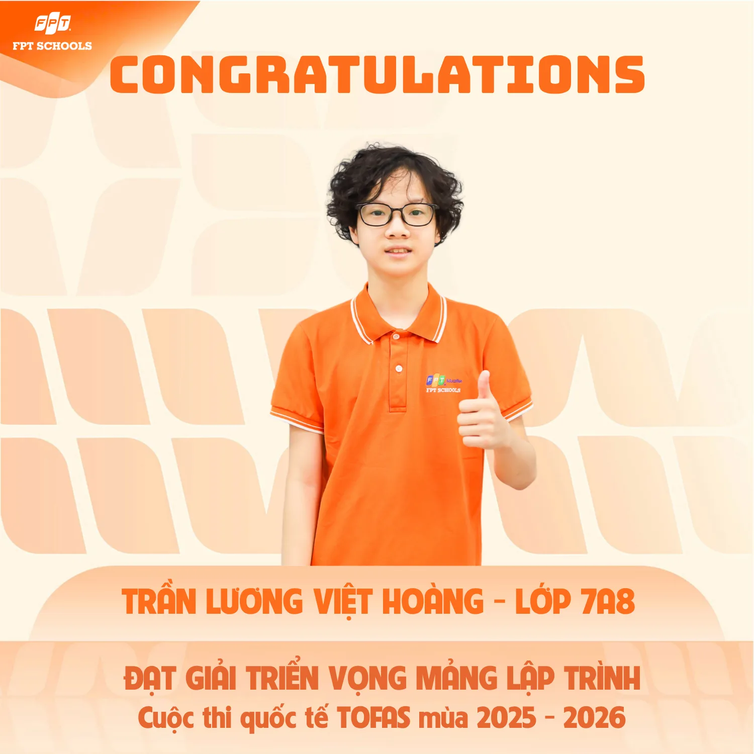 "Cơn mưa" giải thưởng của học sinh FPT School Cầu Giấy trong cuộc thi quốc tế TOFAS mùa 2025 - 2026 | FPT Schools