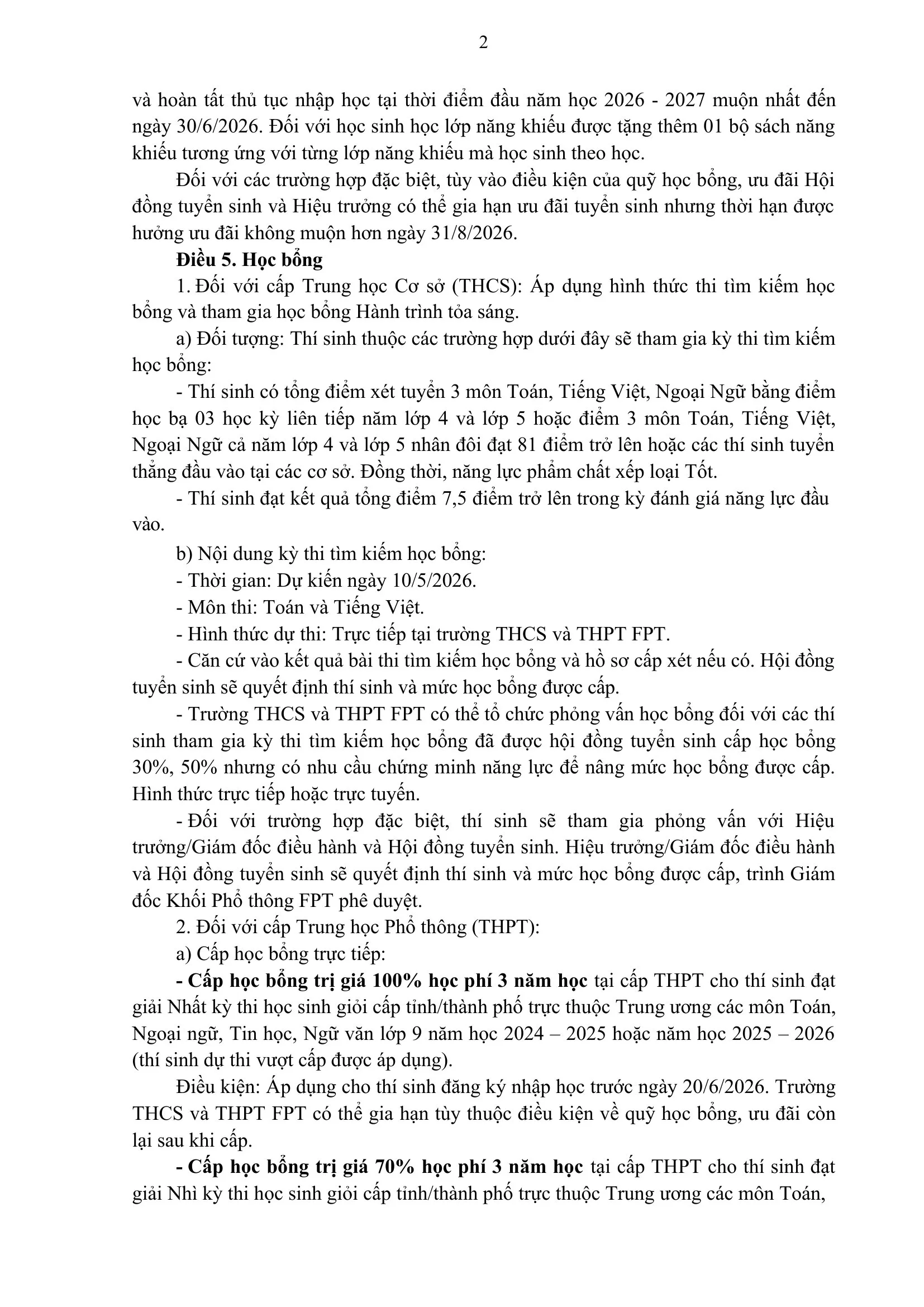 FPT School Hải Phòng công bố Quyết định Về việc ban hành Quy định học bổng và Chế độ ưu đãi học phí | FPT Schools