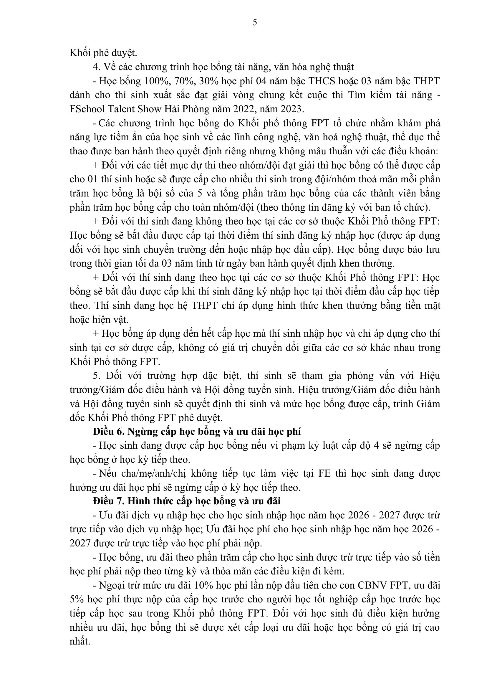 FPT School Hải Phòng công bố Quyết định Về việc ban hành Quy định học bổng và Chế độ ưu đãi học phí | FPT Schools
