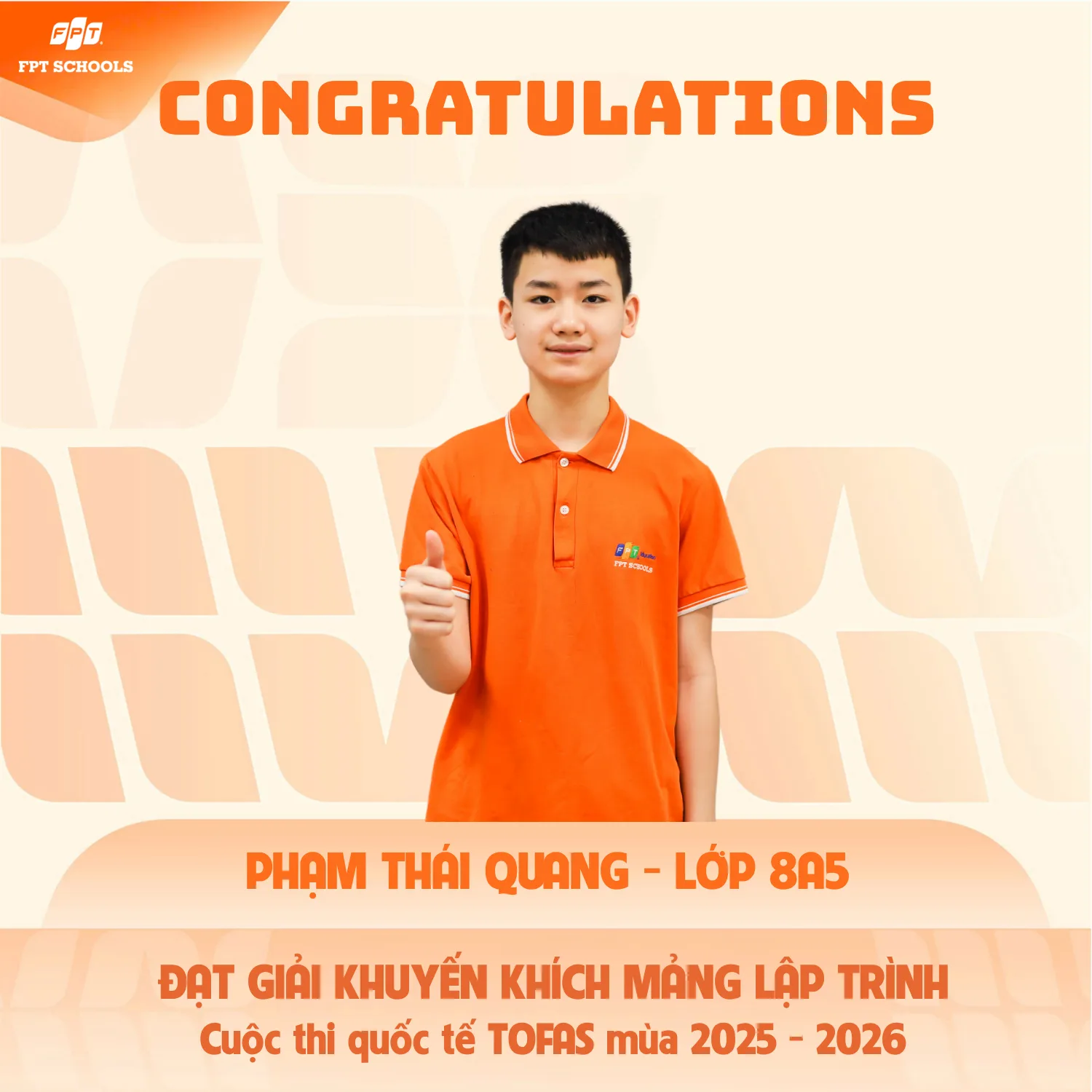 "Cơn mưa" giải thưởng của học sinh FPT School Cầu Giấy trong cuộc thi quốc tế TOFAS mùa 2025 - 2026 | FPT Schools