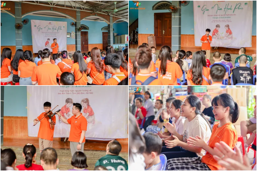 Gần 130 triệu đồng được học sinh nhà FPT School Cầu Giấy gây quỹ, cùng lan tỏa yêu thương đến Mái ấm Thánh Tâm - FPT Education Không khí giao lưu ấm áp, gần gũi giữa học sinh FPT School Cầu Giấy và các bạn nhỏ tại Mái ấm Thánh Tâm