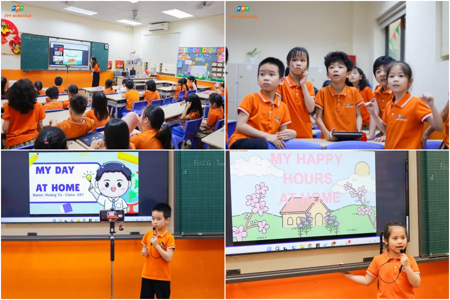 Học sinh nhà F tự tin sử dụng tiếng Anh trong giờ học kết nối liên trường Cầu Giấy - Huế | FPT Schools