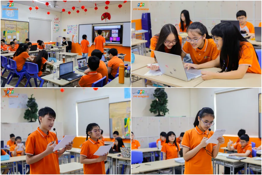 Học sinh nhà F tự tin sử dụng tiếng Anh trong giờ học kết nối liên trường Cầu Giấy - Huế | FPT Schools